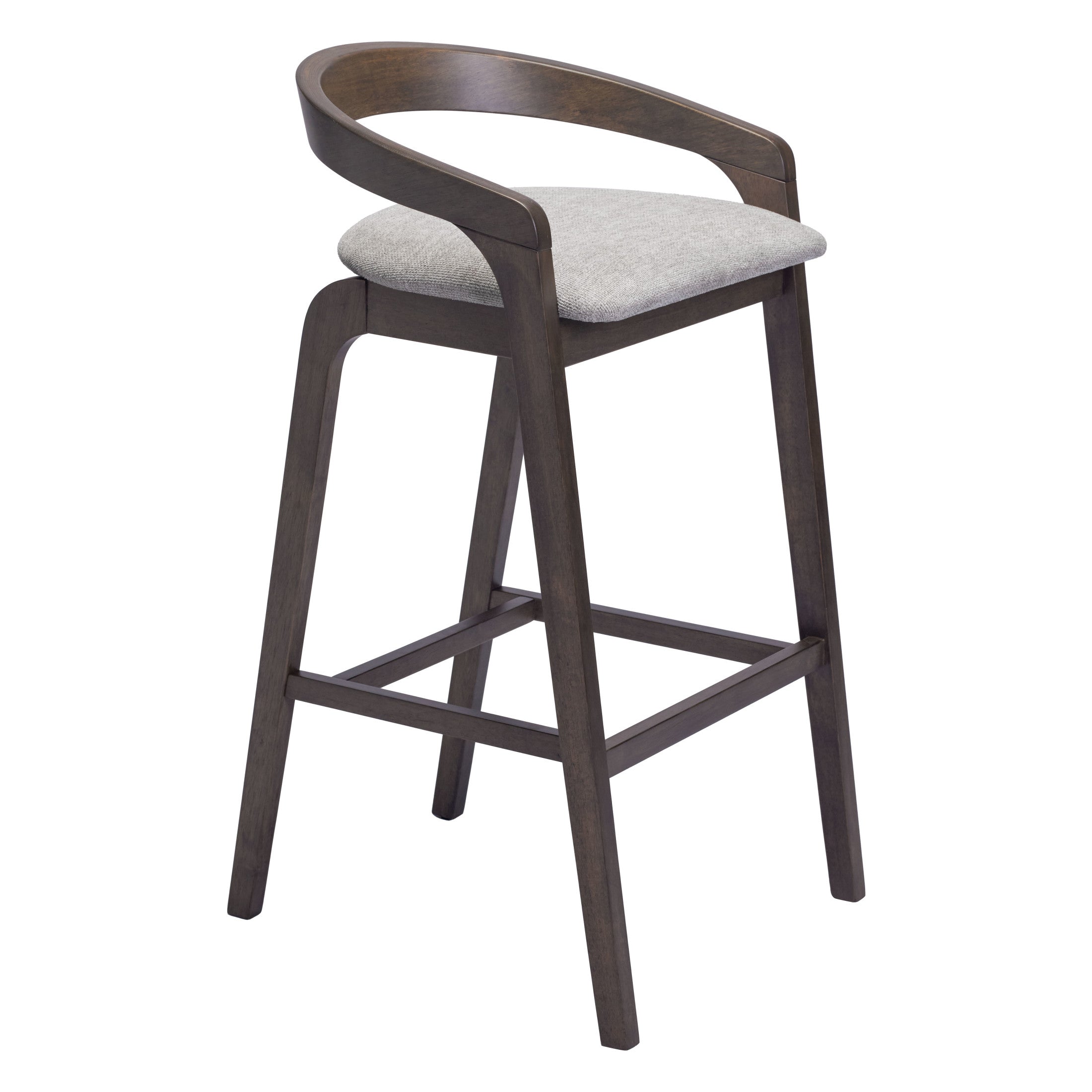 Troy Barstool (Set of 2) Dove Gray & Espresso