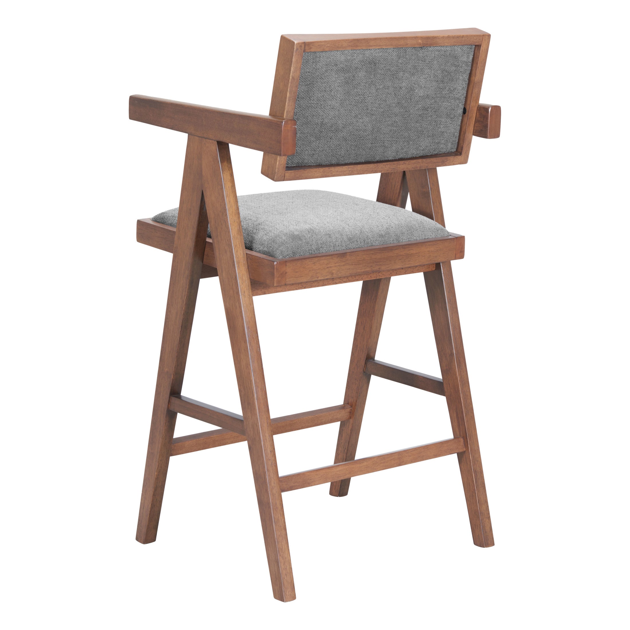Delhi Counter Stool (Set of 2) Gray & Walnut