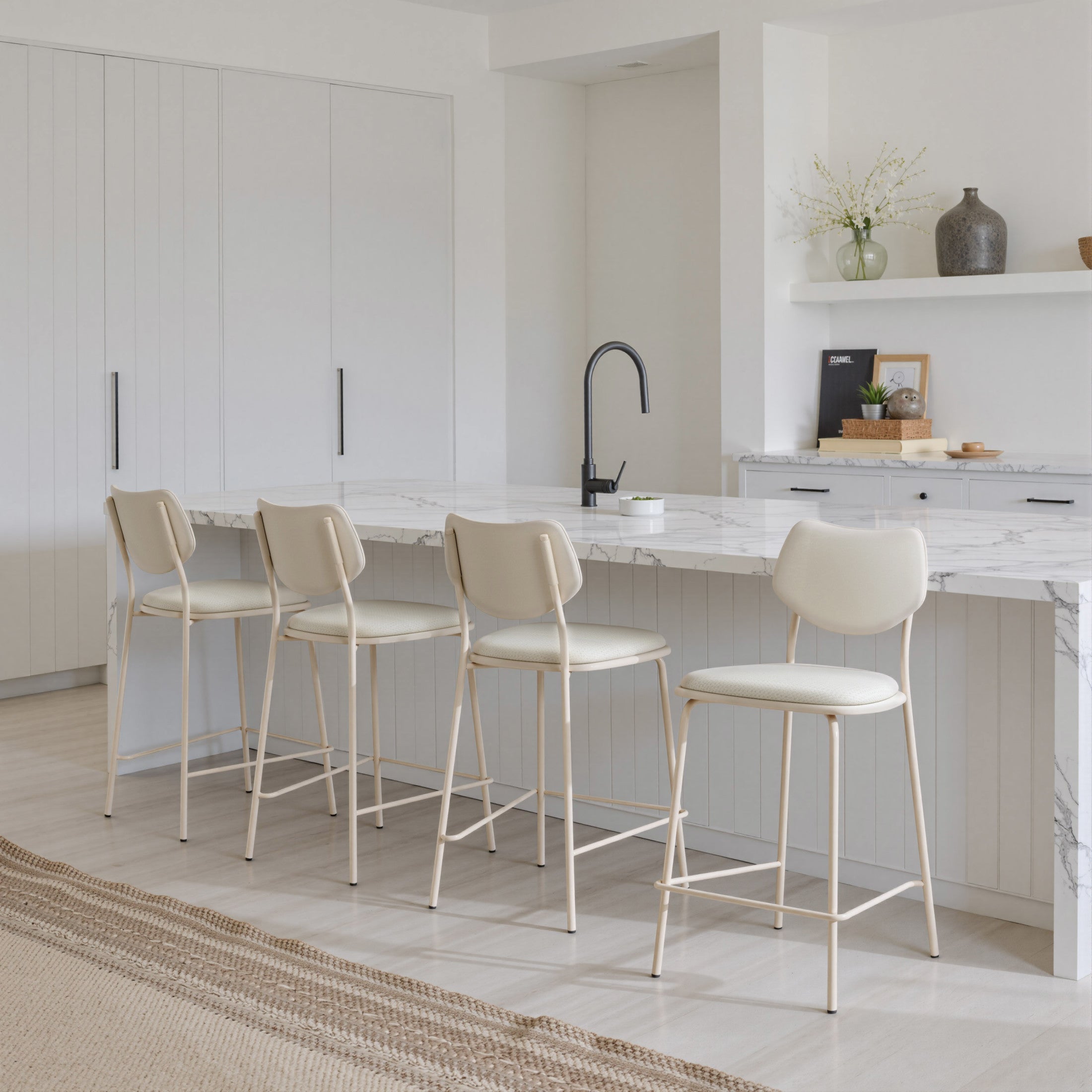 Zeal Counter Stool (Set of 4) Light Gray