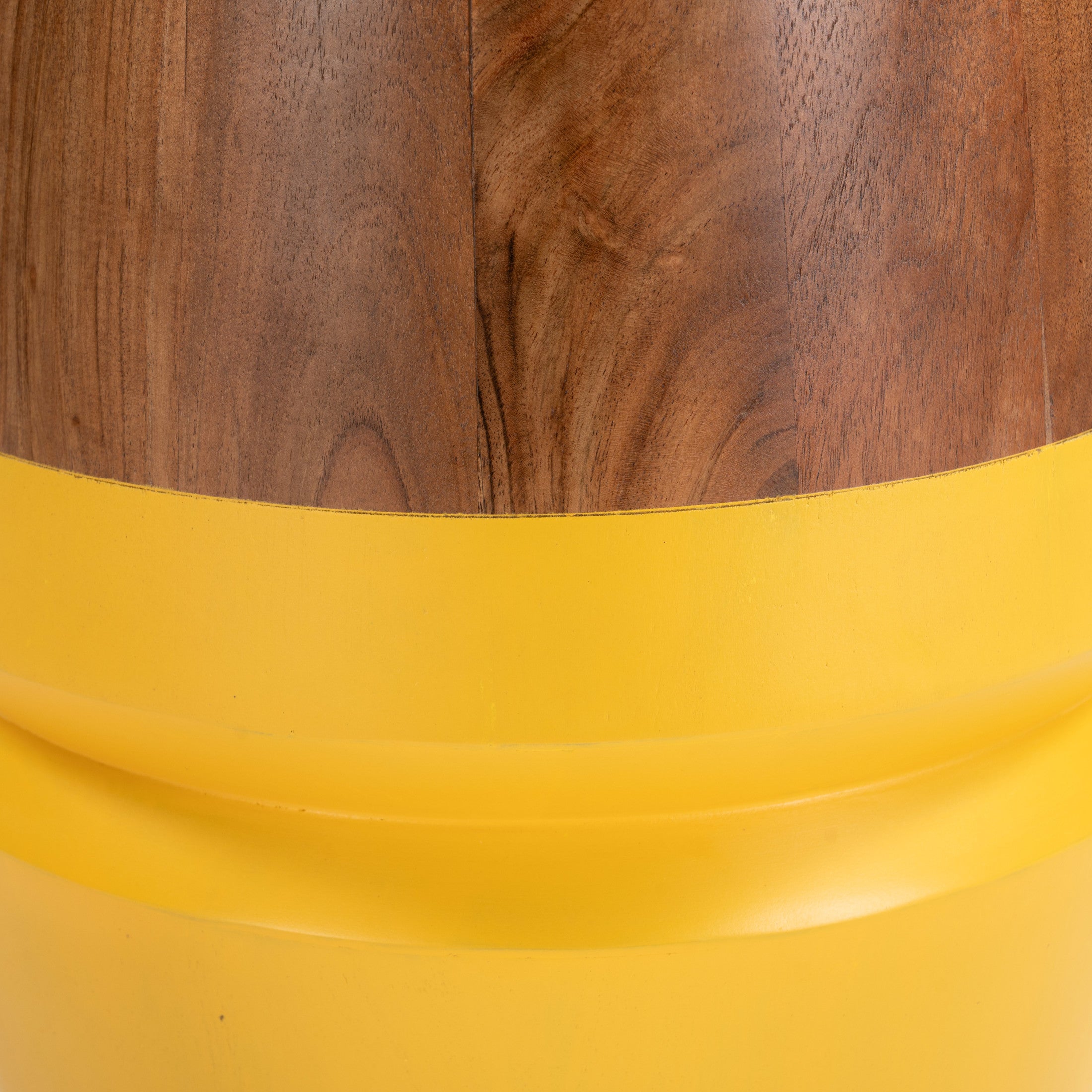 Tornos Side Table Walnut & Yellow