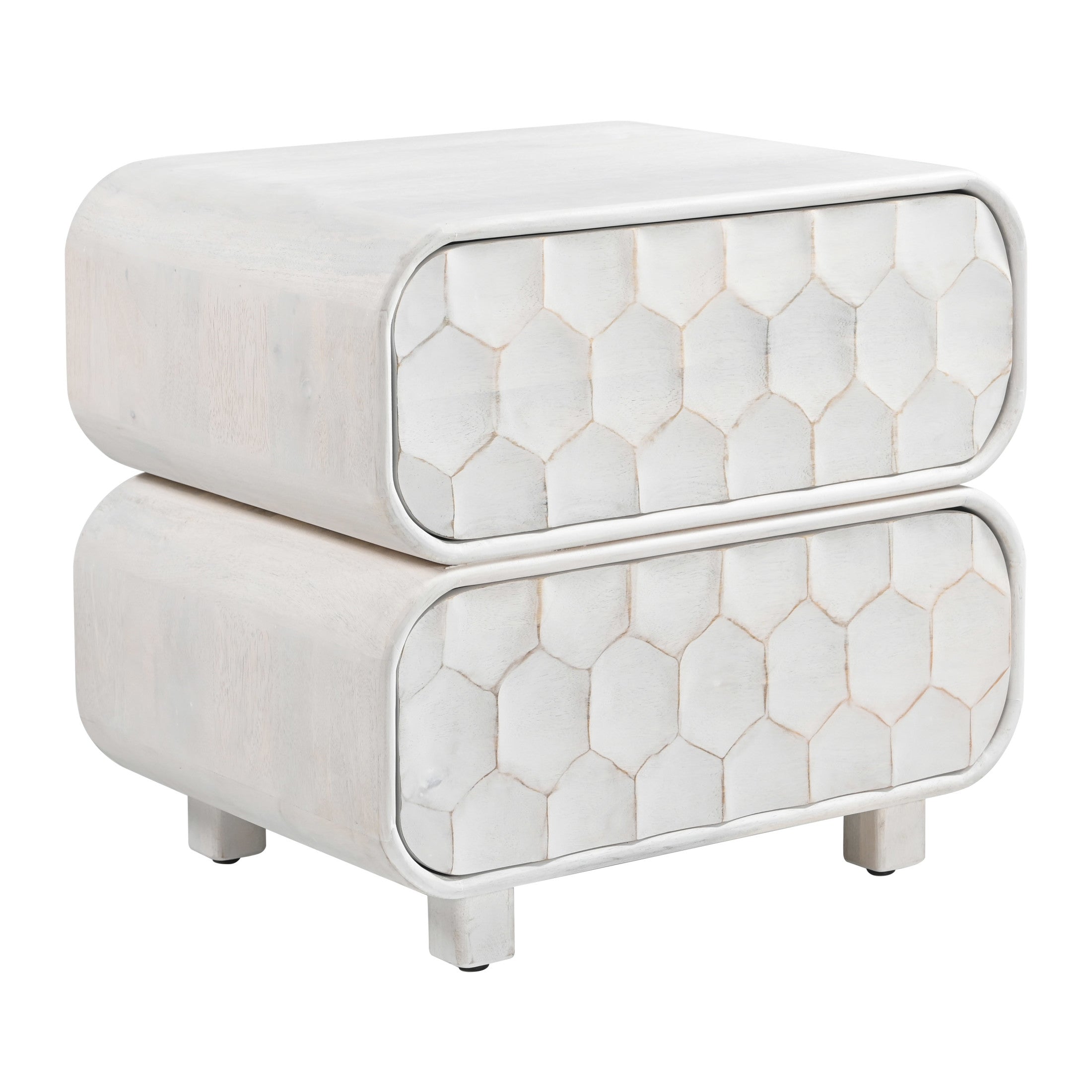 Miro Nightstand Whitewashed