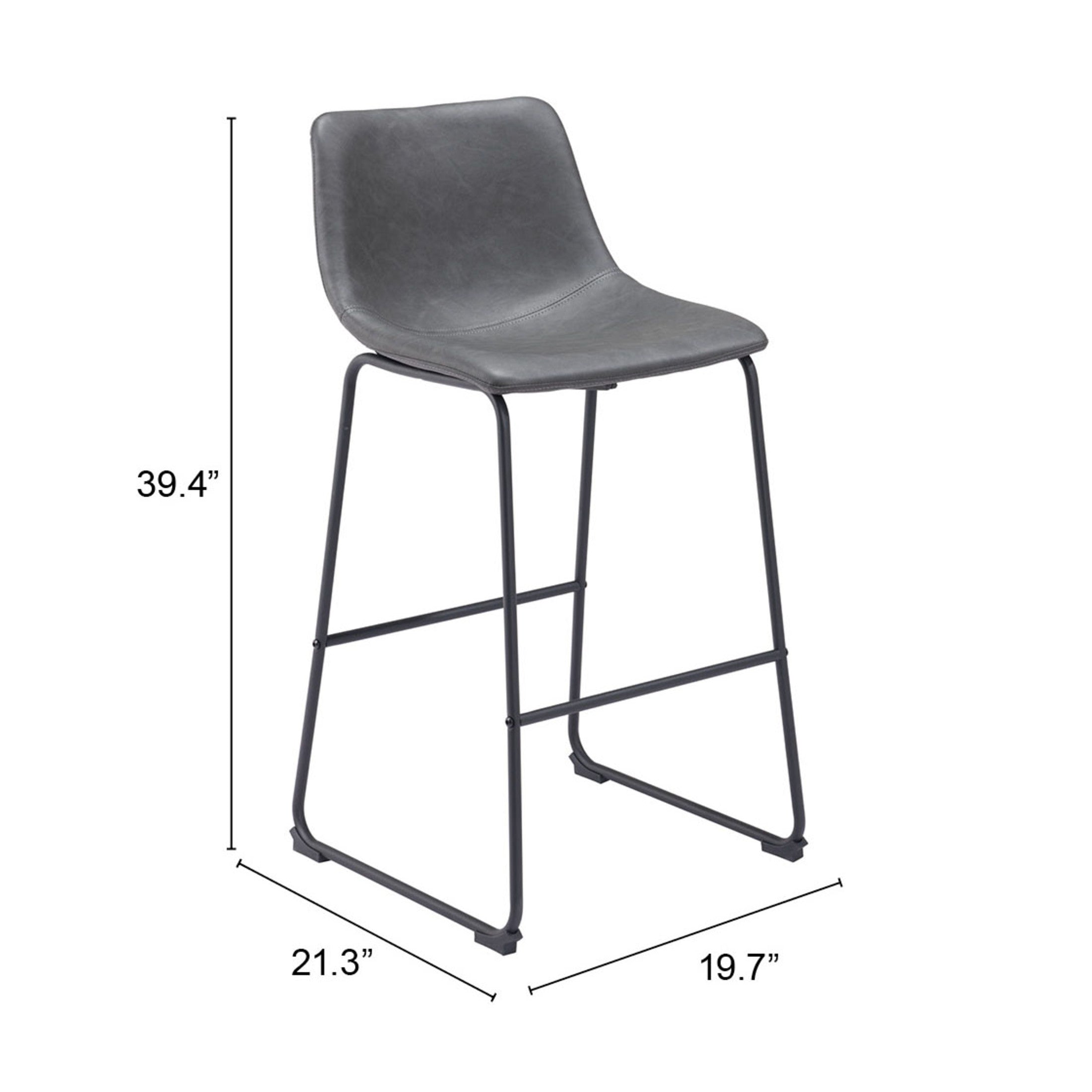 Smart Barstool (Set of 2) Charcoal