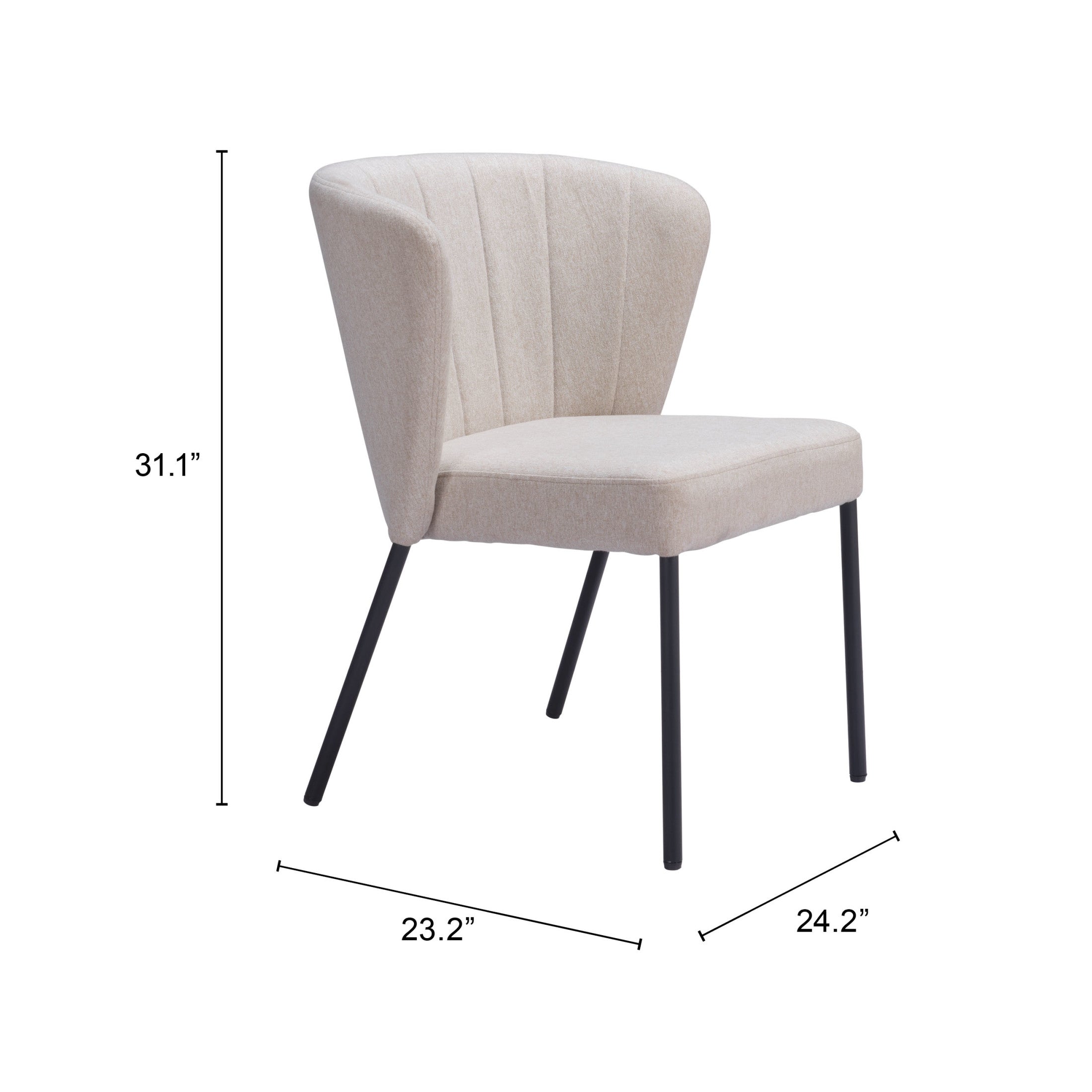 Aimee Dining Chair (Set of 2) Beige