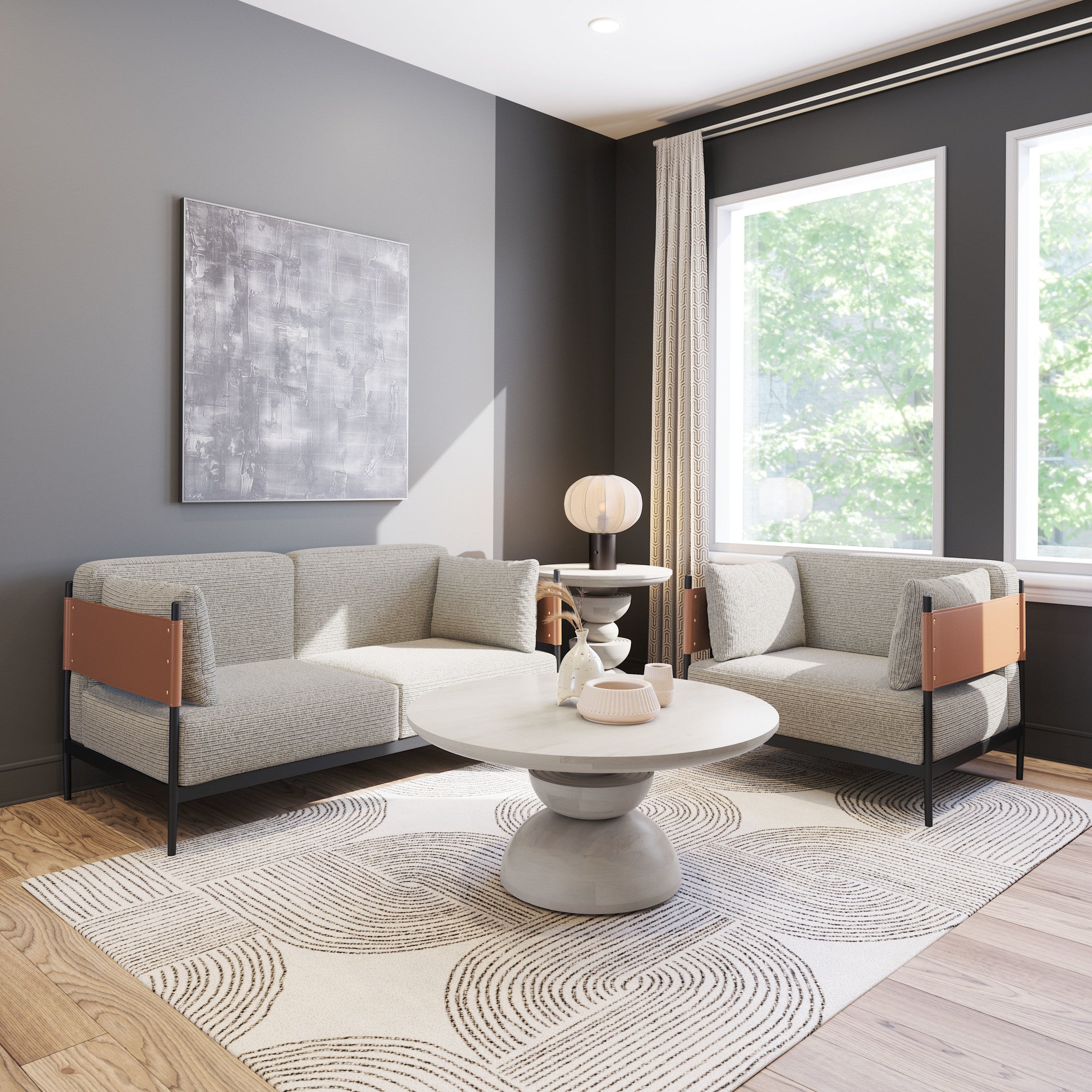 Stirbe Loveseat Gray