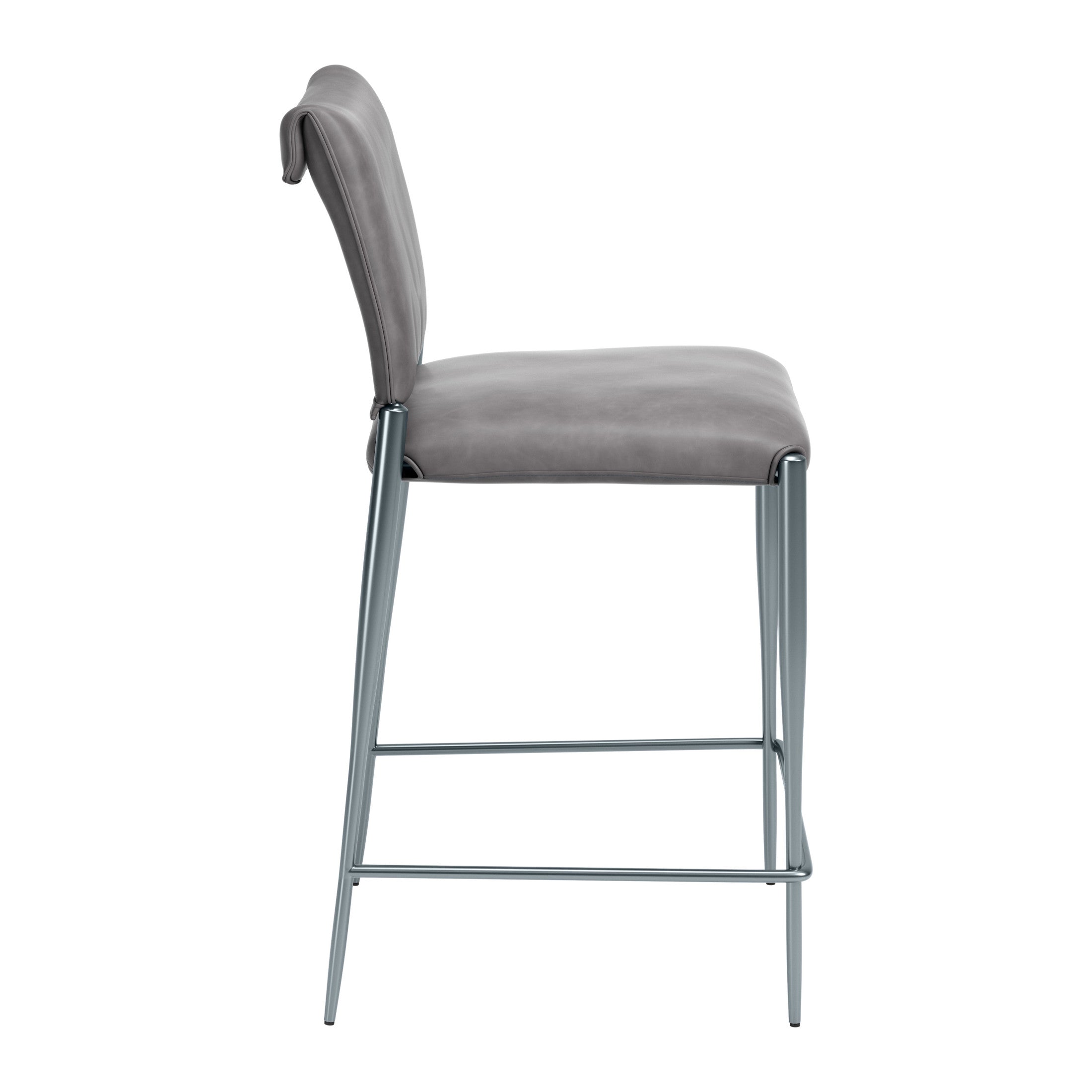 Freesia Counter Stool (Set of 2) Charcoal Gray