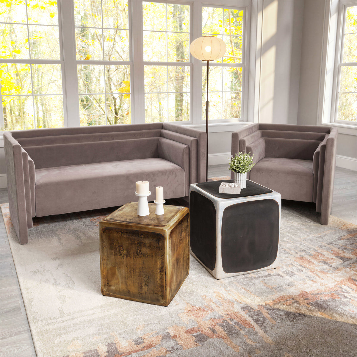 Brics Side Table Set (2-Piece) Multicolor