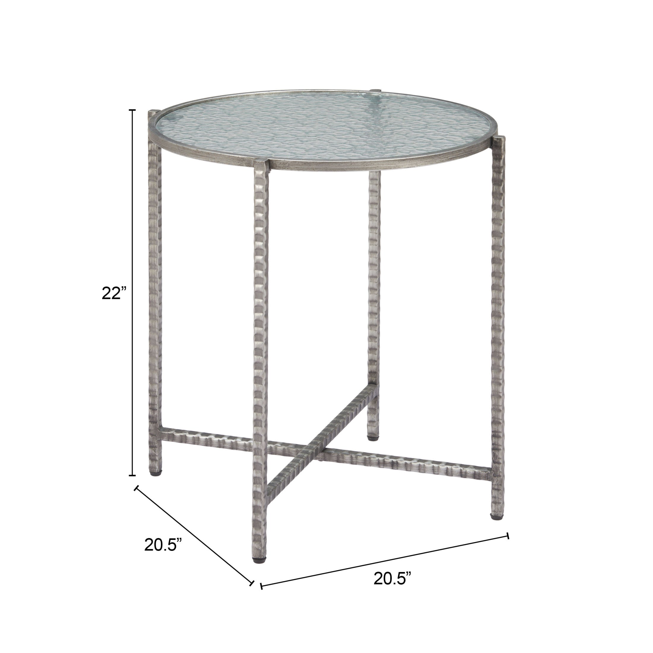 Vetro Side Table Silver