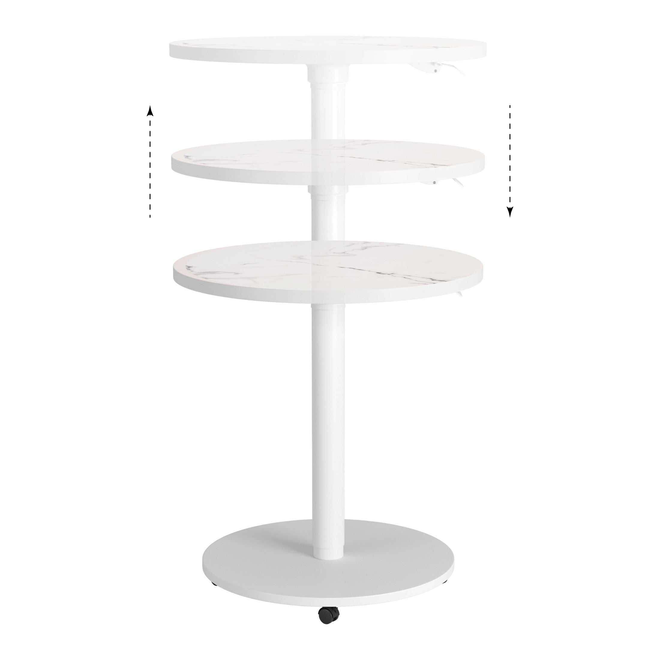 Mule Adjustable Bar Table White