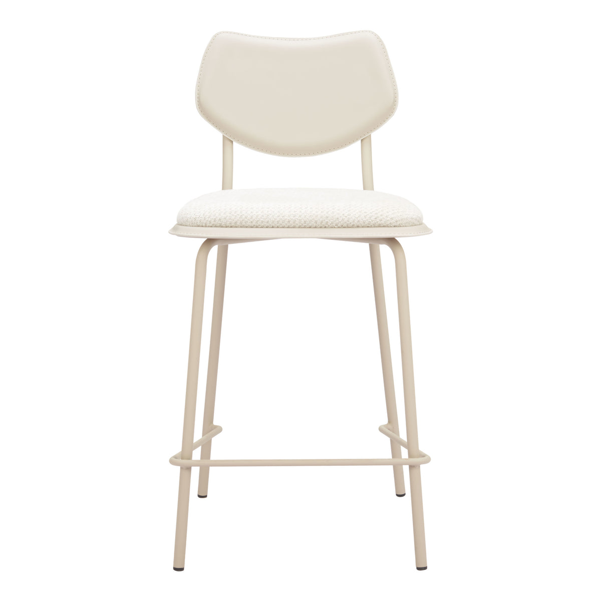 Zeal Counter Stool (Set of 4) Light Gray & Beige