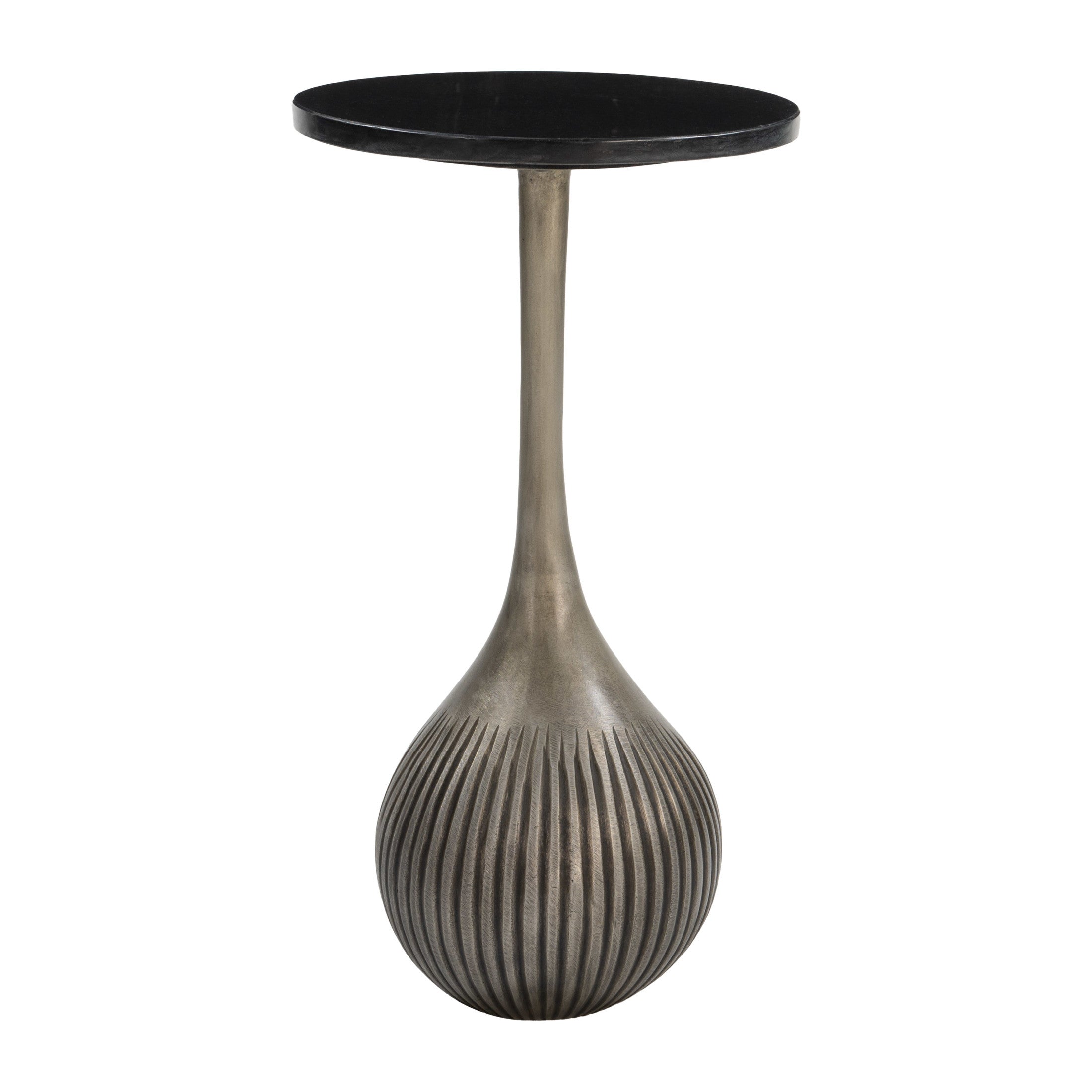 Ionis Accent Table Black & Antique Silver