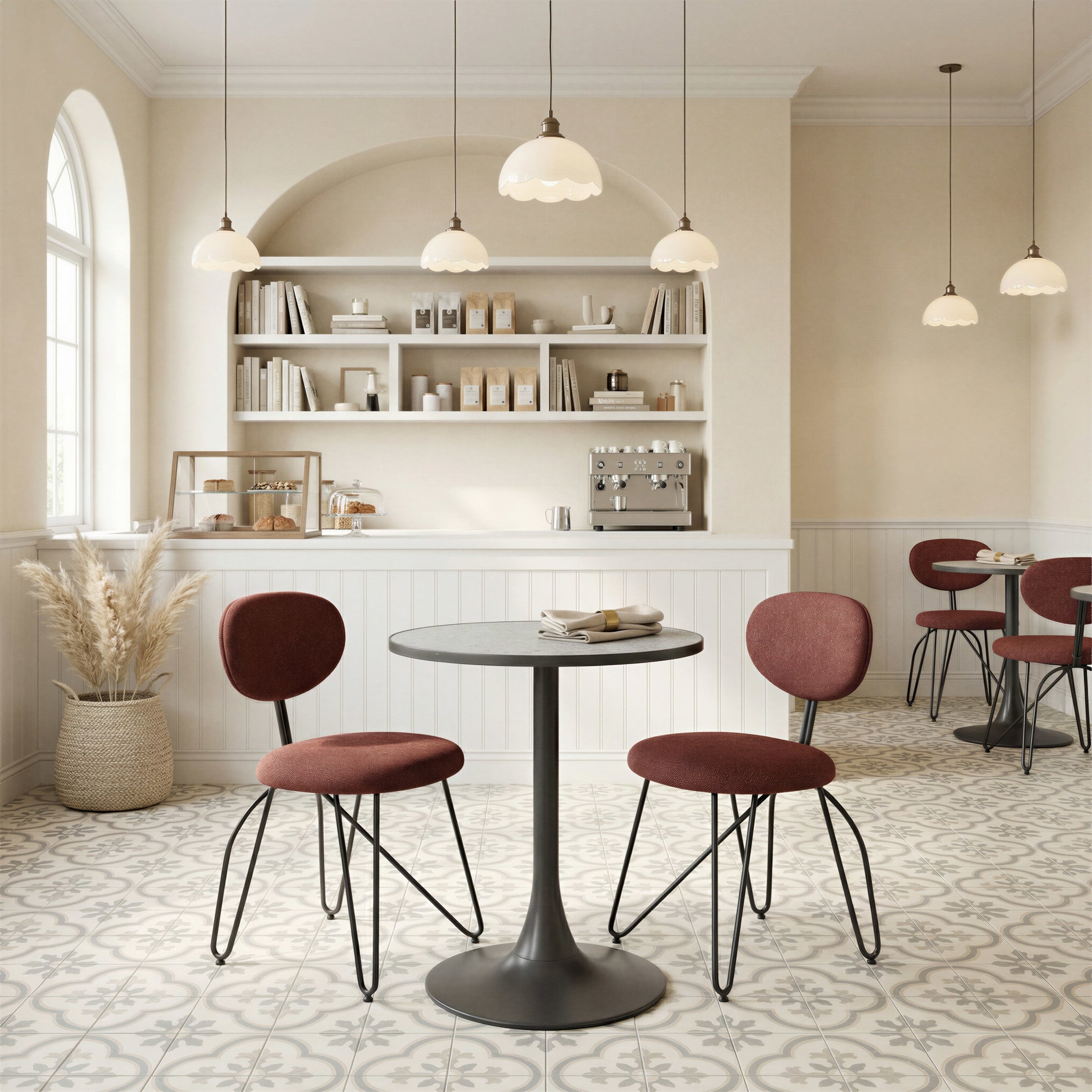 Bite Bistro Table Gray & Black