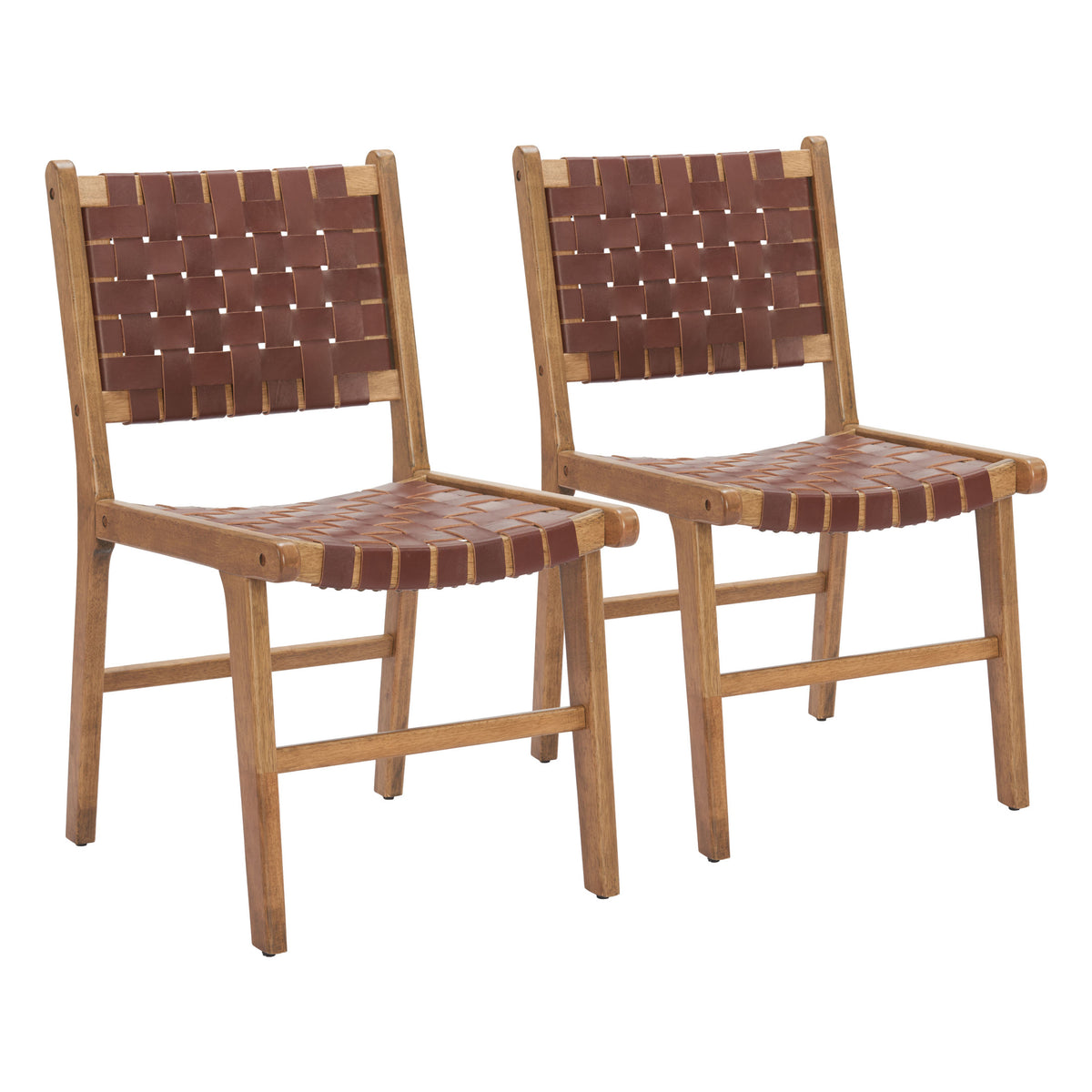 Feder Dining Chair (Set of 2) Brown