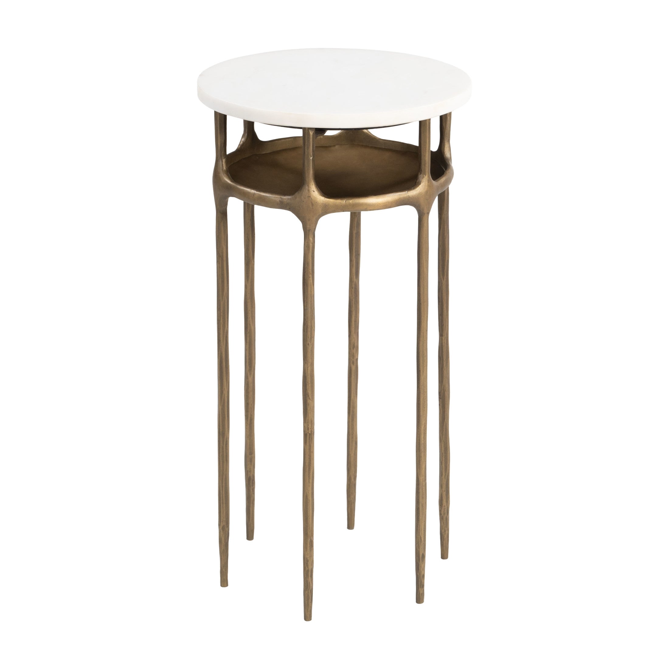 Bild Side Table White & Brass