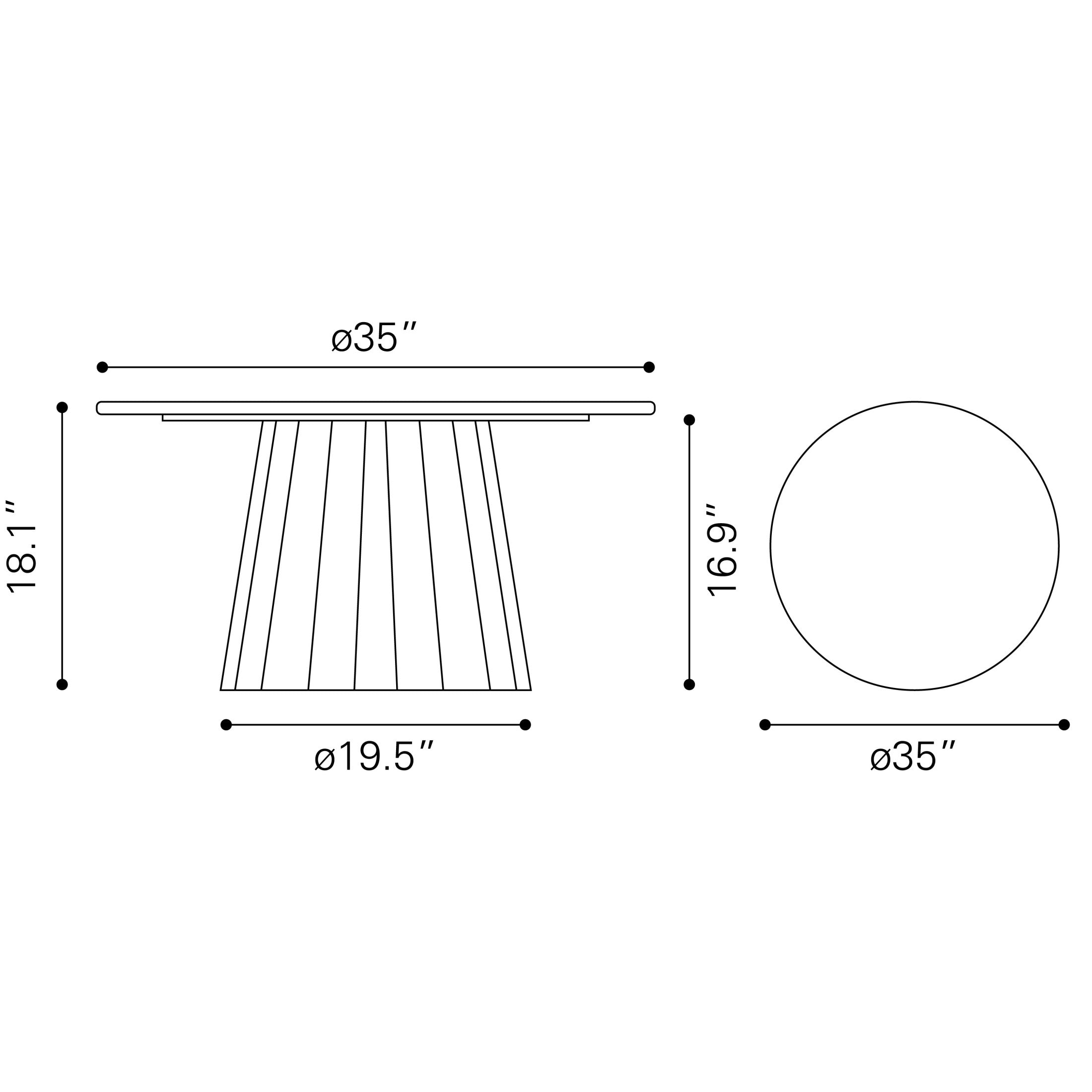 Aipe Coffee Table Black & Brown