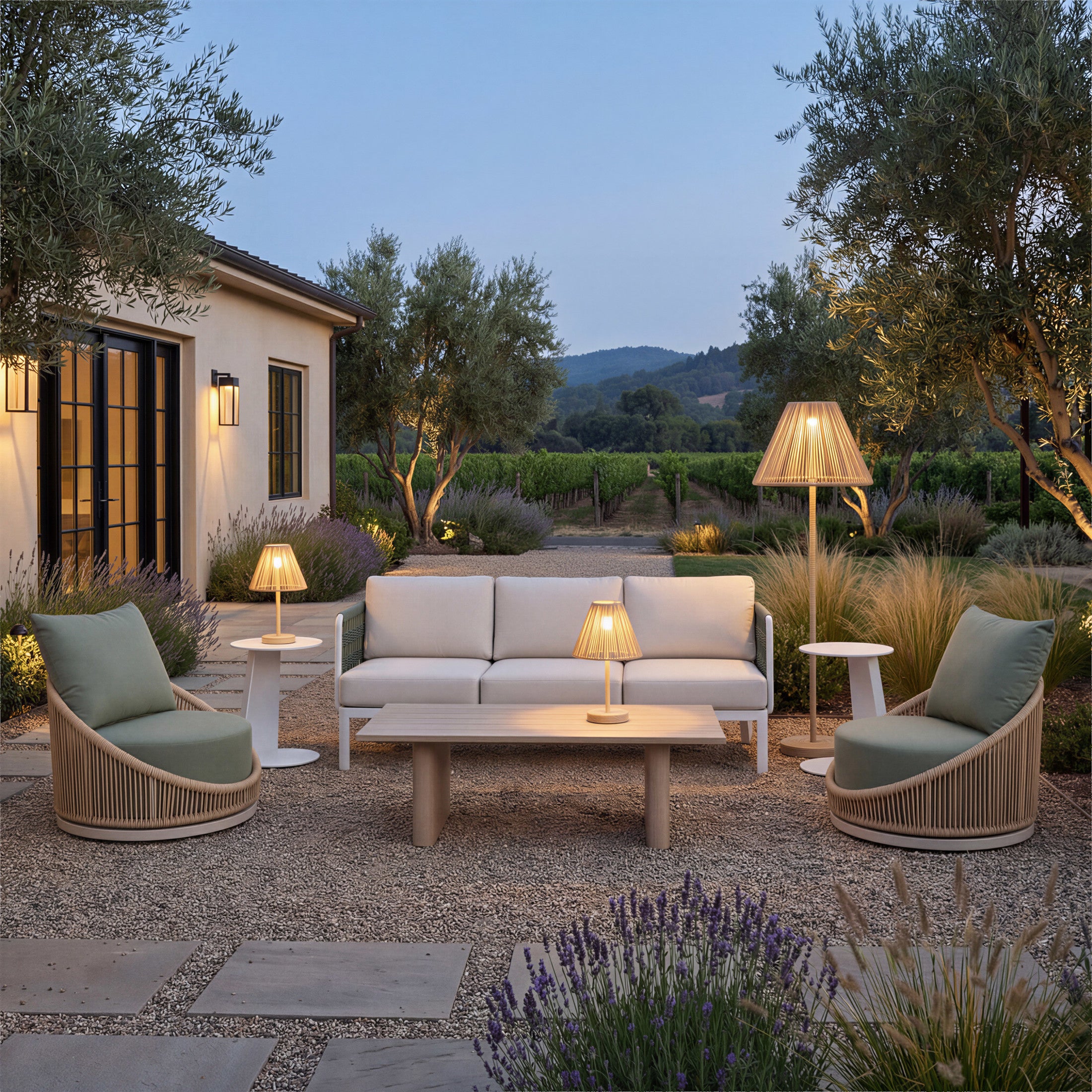 Lumika Solar Floor Lamp Beige