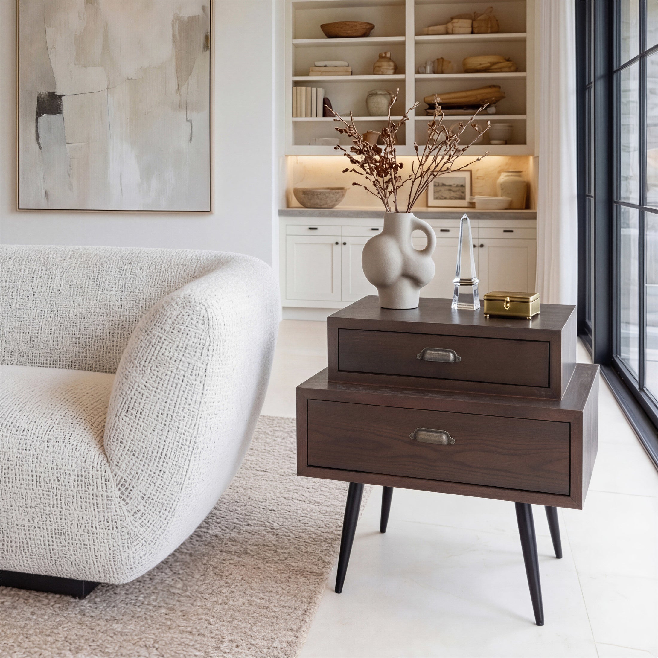 Mechy Side Table Brown