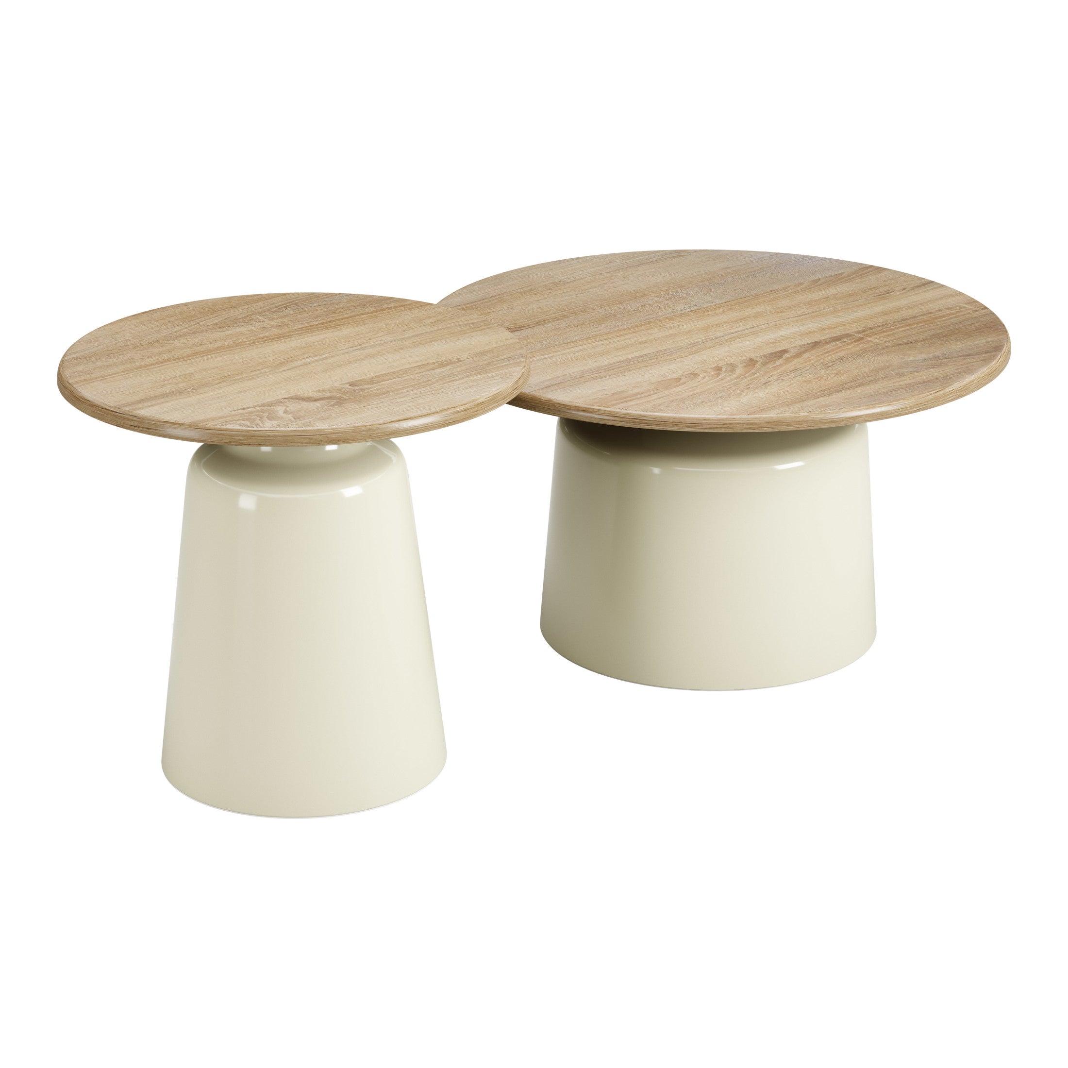 Lireen Coffee Table Set (2-Piece) Natural & Ivory