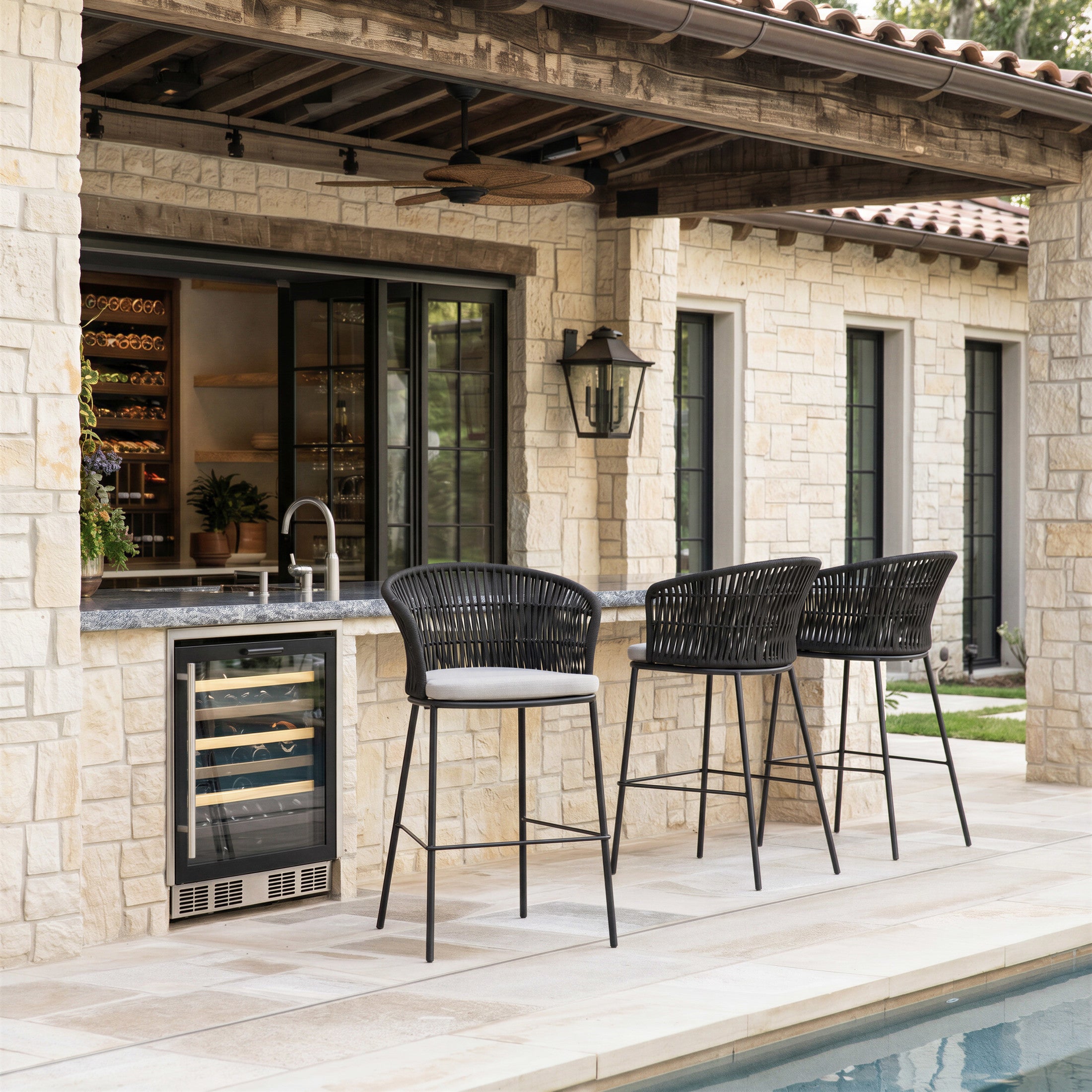 Freycinet Barstool (Set of 2) Black