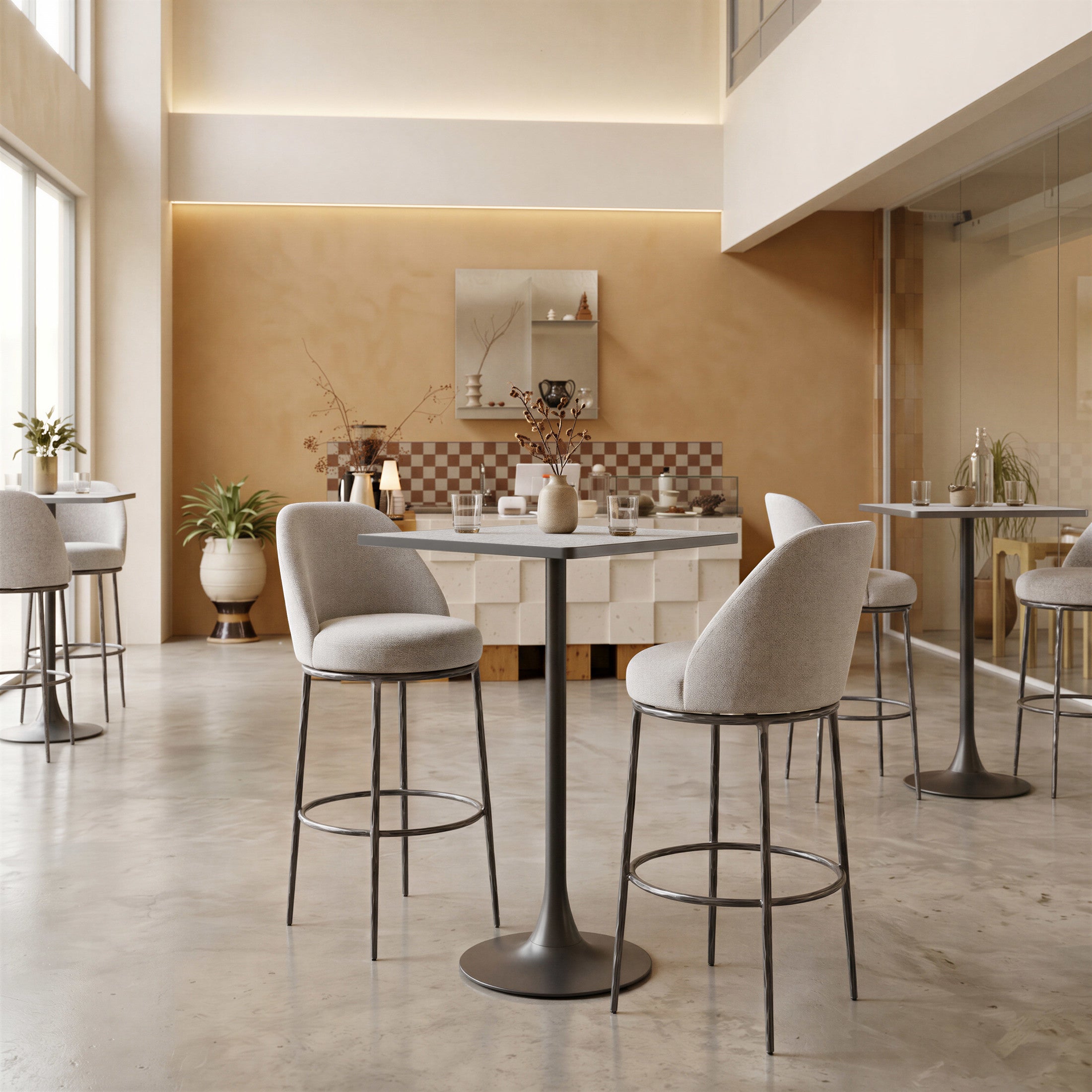 Spot Bar Table Gray & Black