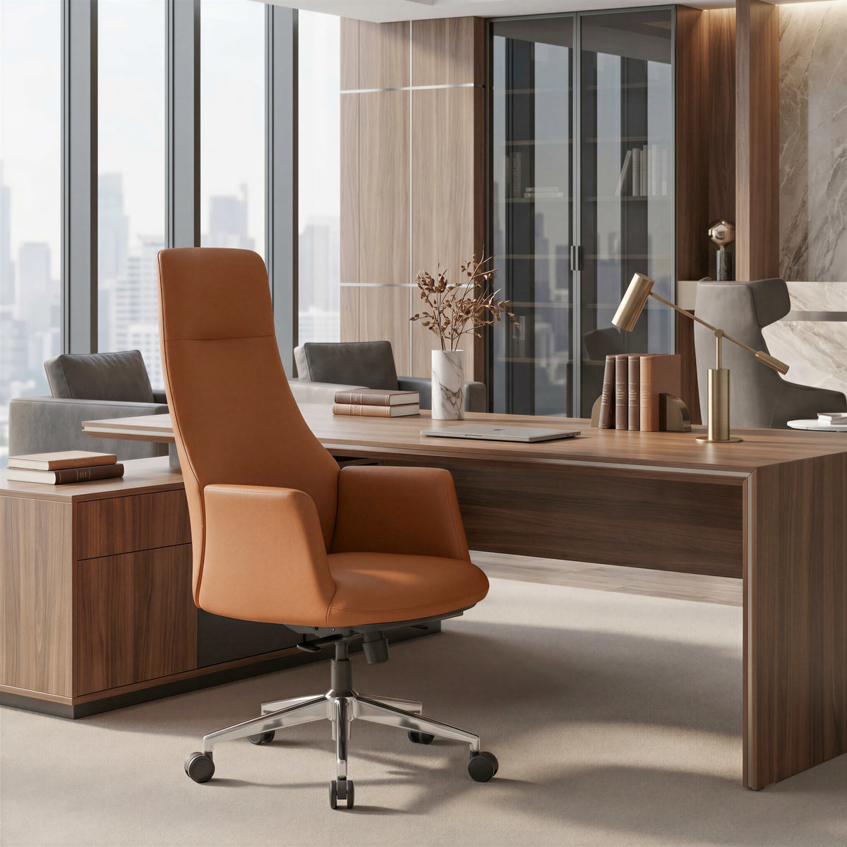 Cleopatra Office Chair Brown