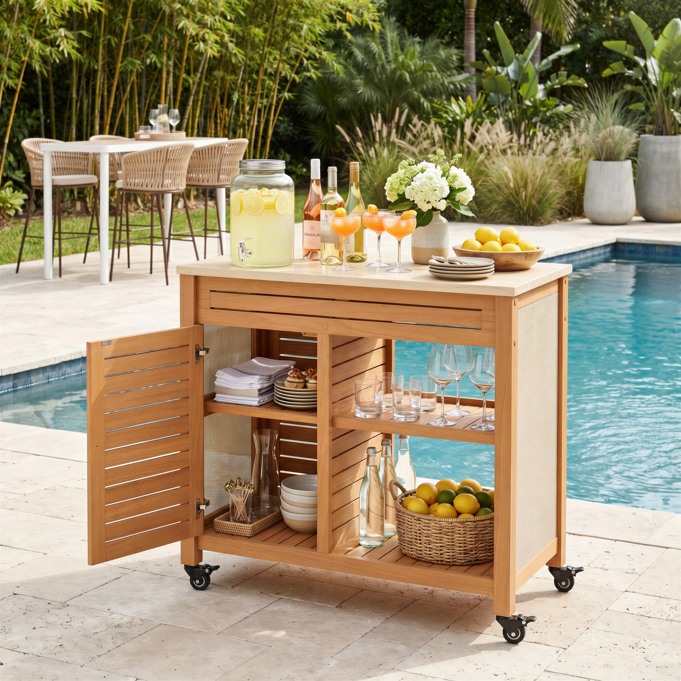 Valtan Bar Cart Natural
