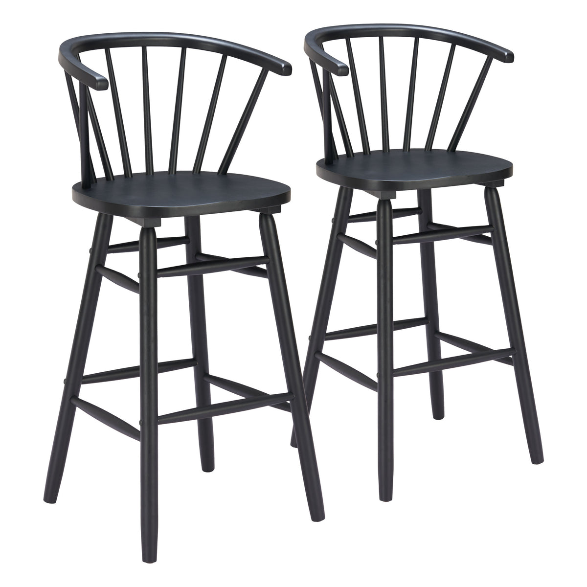 Stenger Barstool (Set of 2) Black
