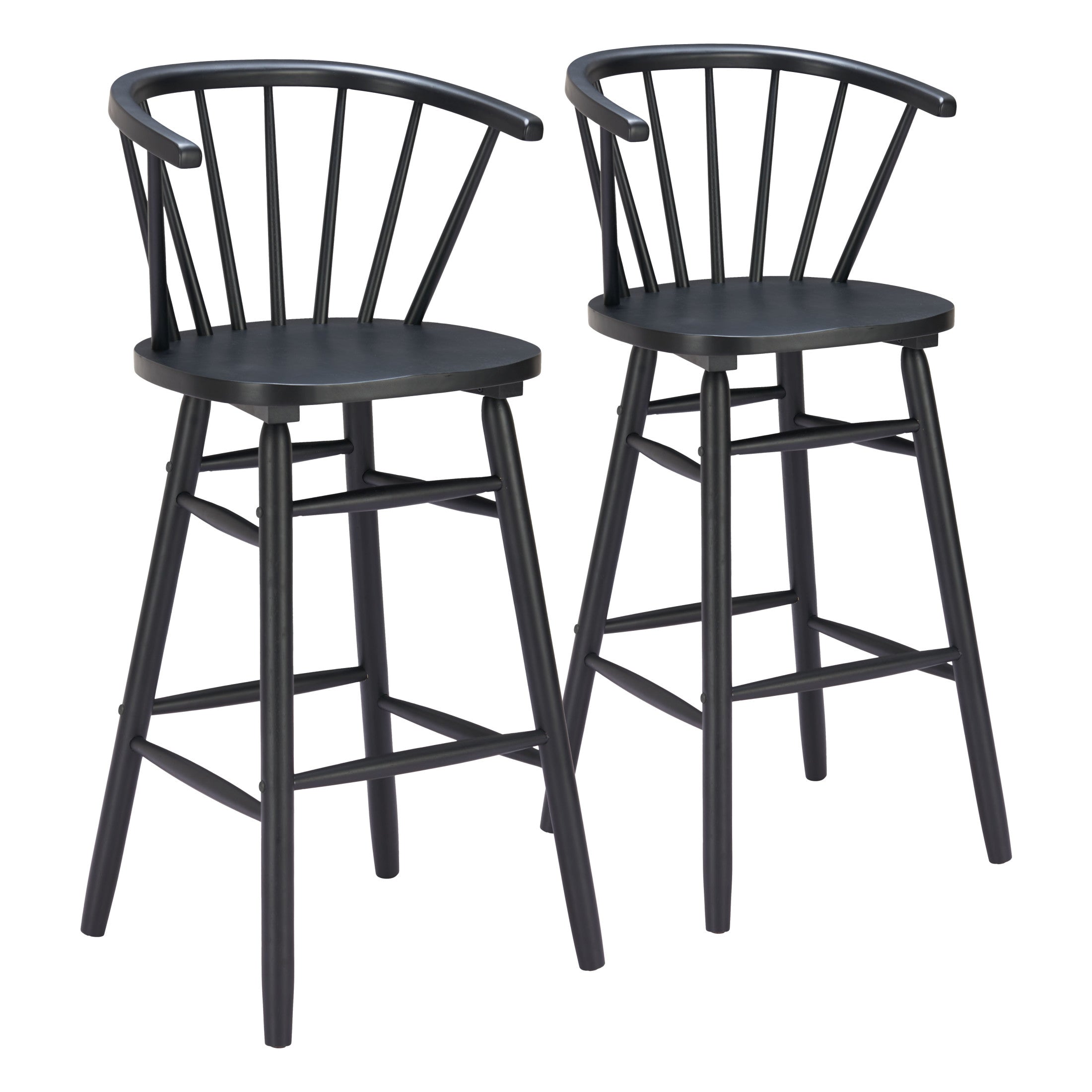 Stenger Barstool (Set of 2) Black