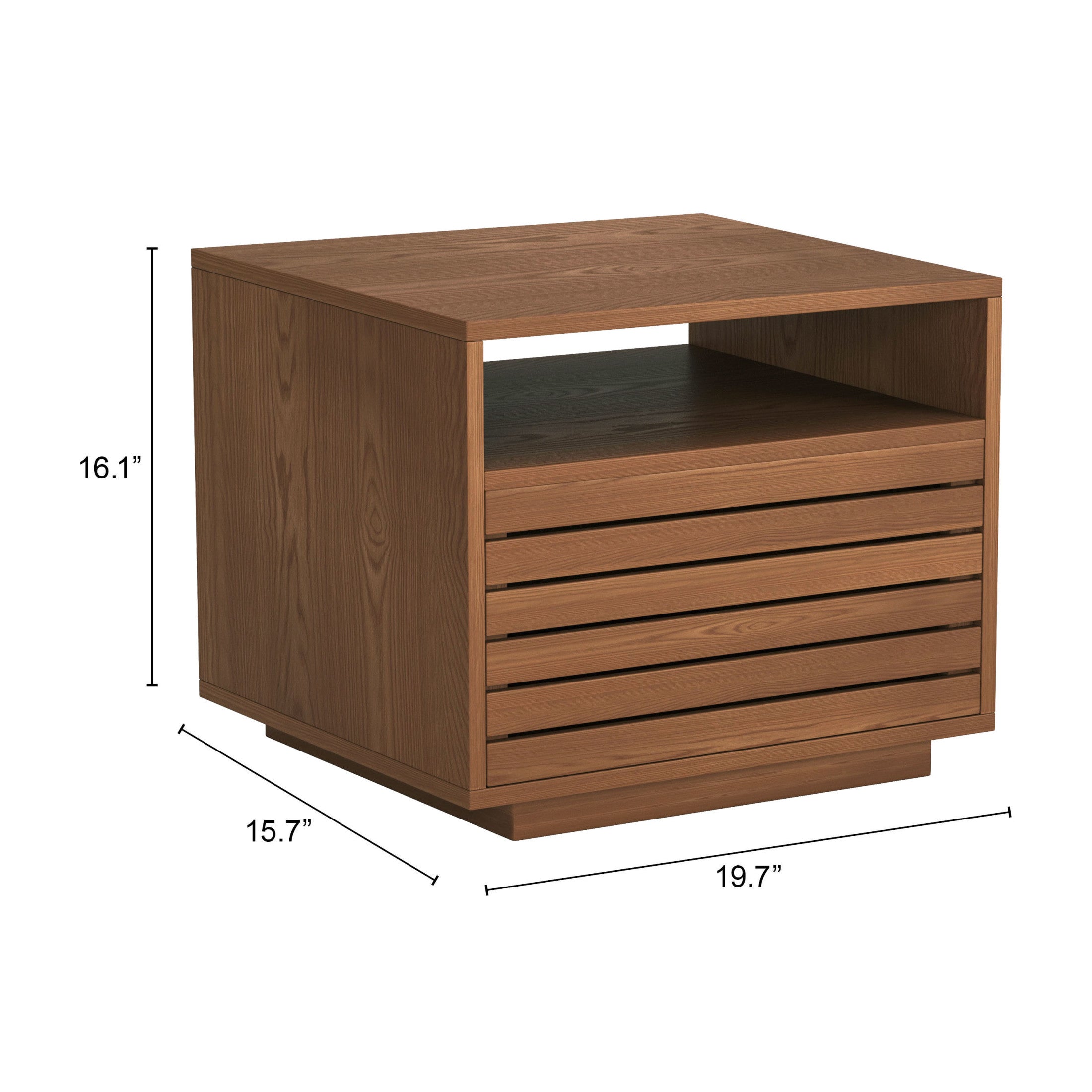 Slit Nightstand Walnut
