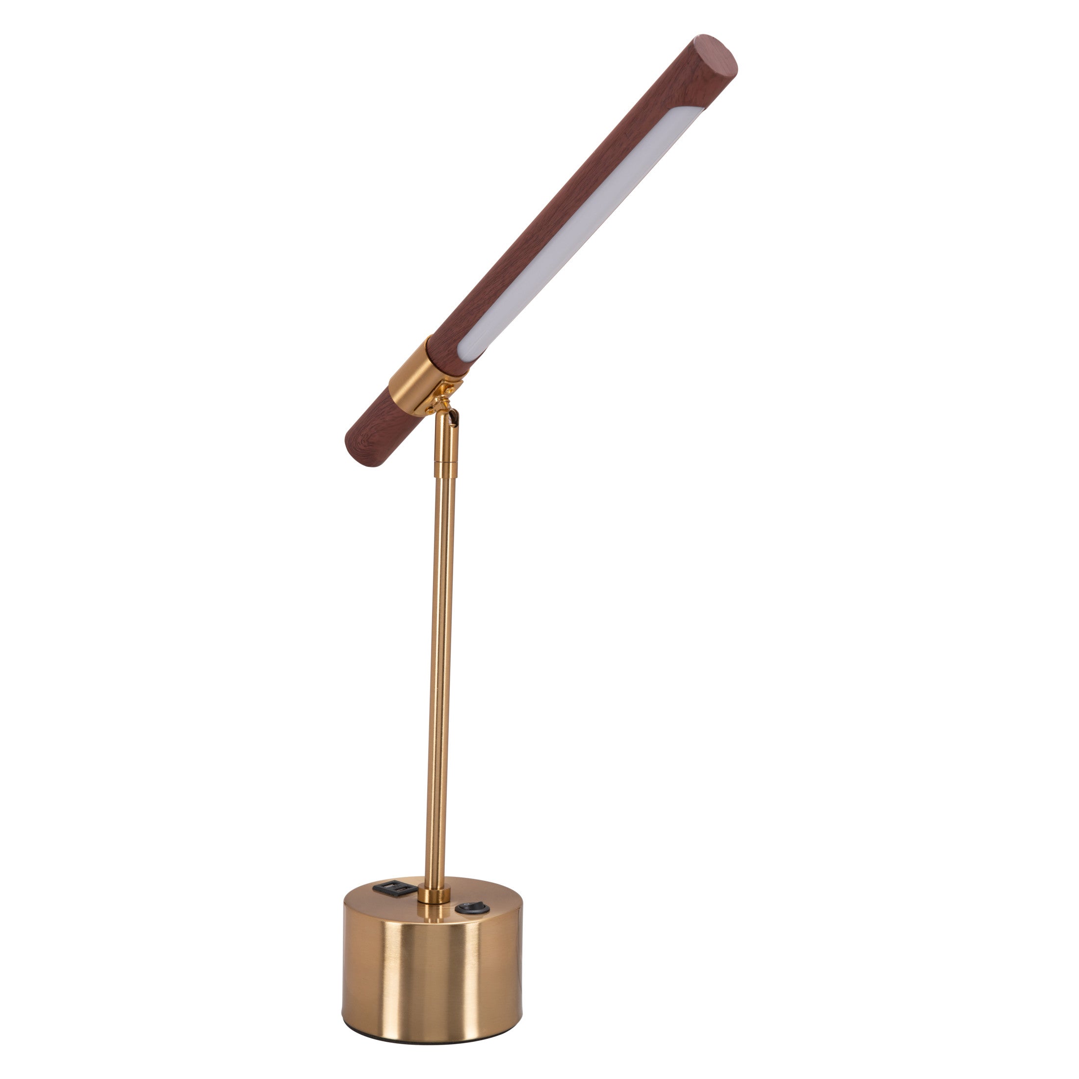 Kippy Table Lamp Brown & Brass