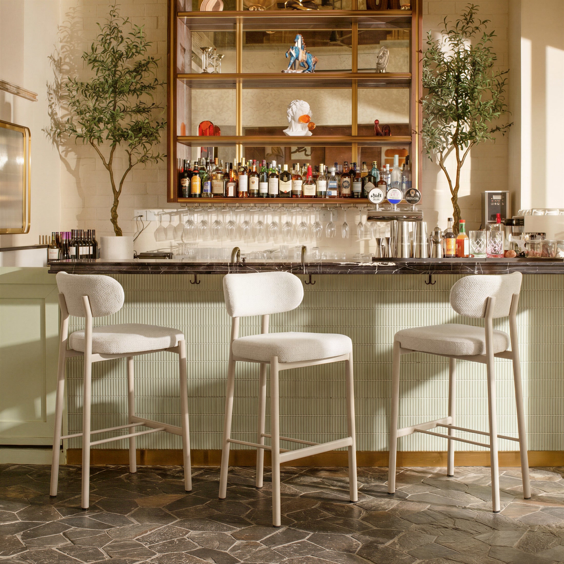 Aurea Barstool (Set of 2) Light Gray