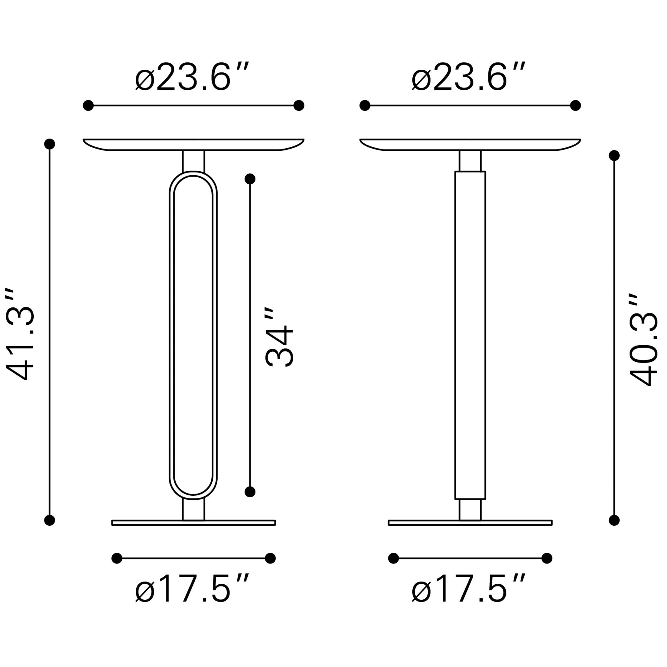 Derry Bar Table Black