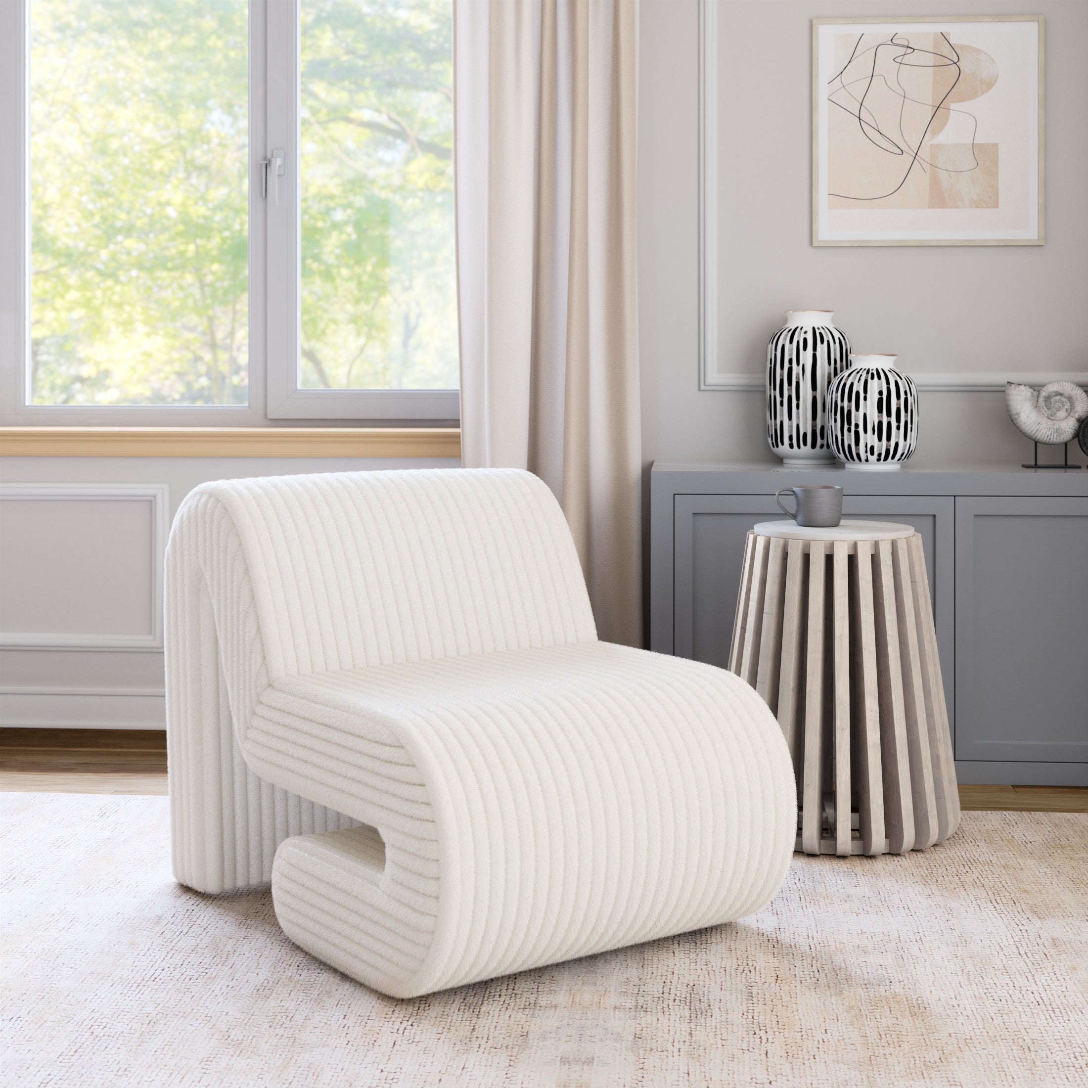 Opam Accent Chair White