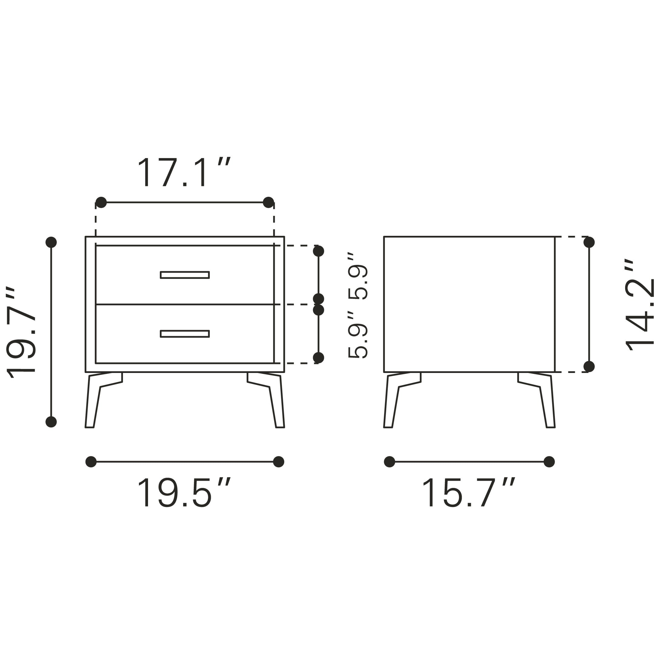Halle Side Table Gray