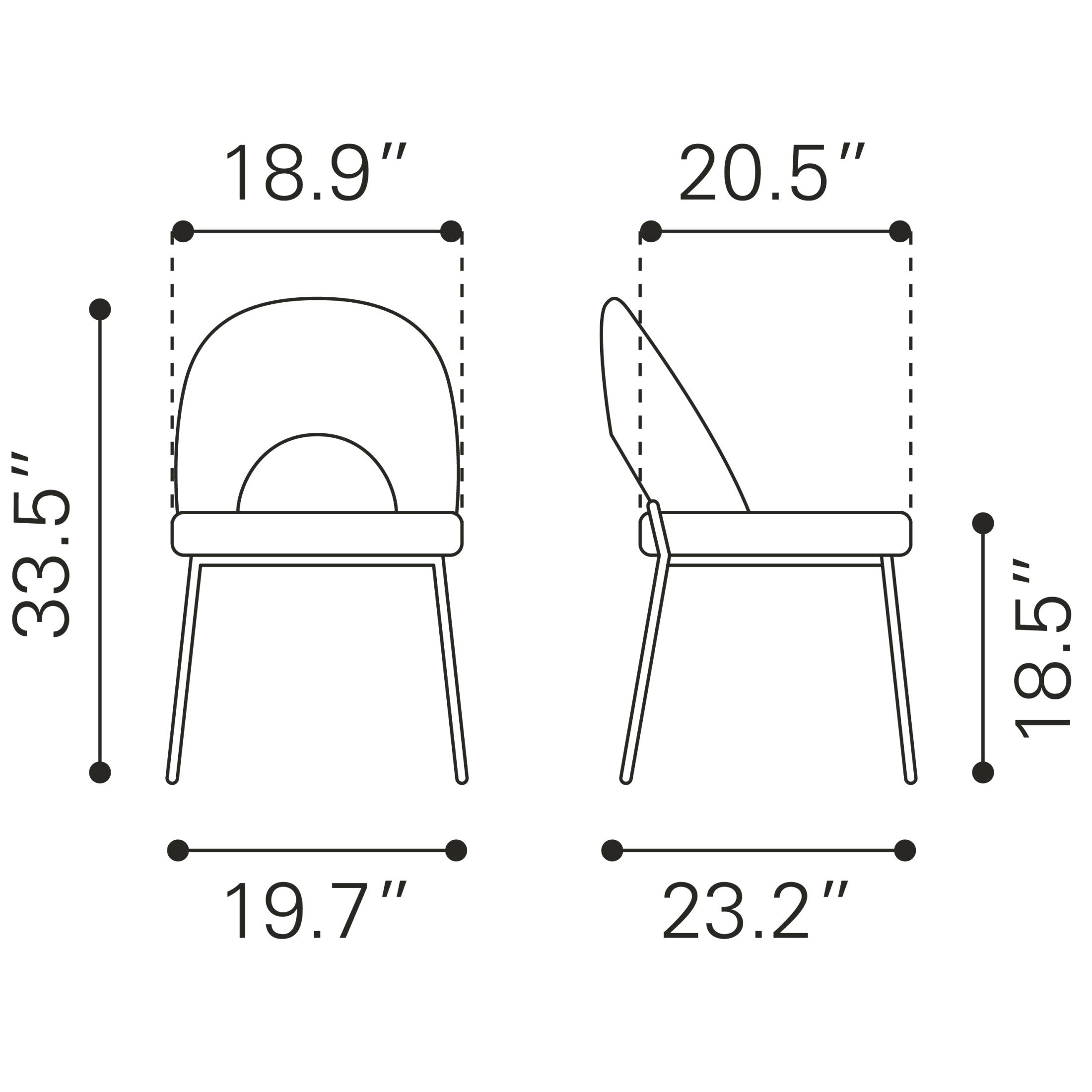 Torrey Dining Chair (Set of 2) Multicolor Print & Gray