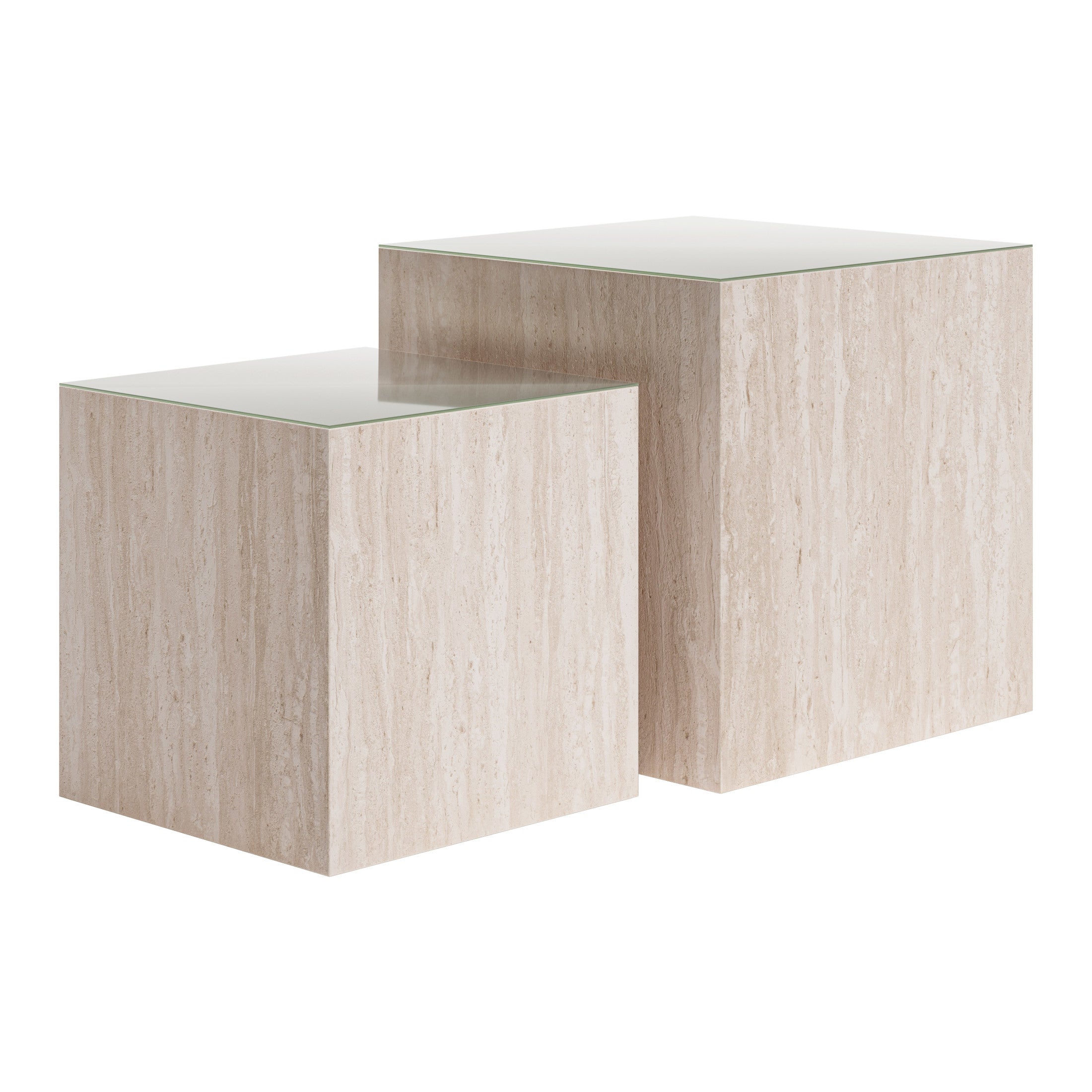 Cambro Coffee Table Set (2-Piece) Stone Beige