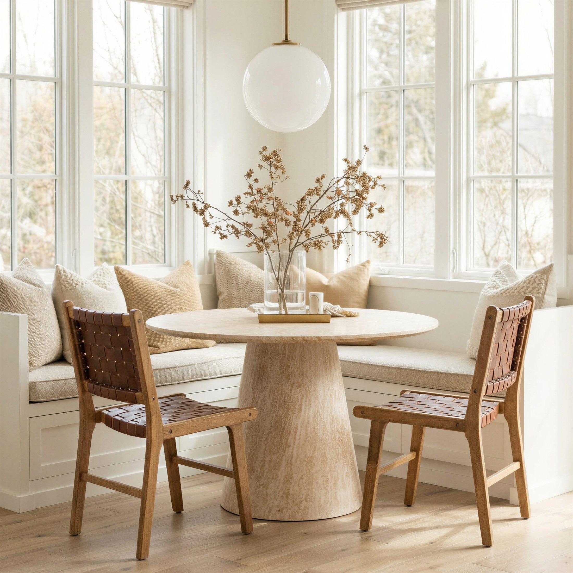 Feder Dining Chair (Set of 2) Brown