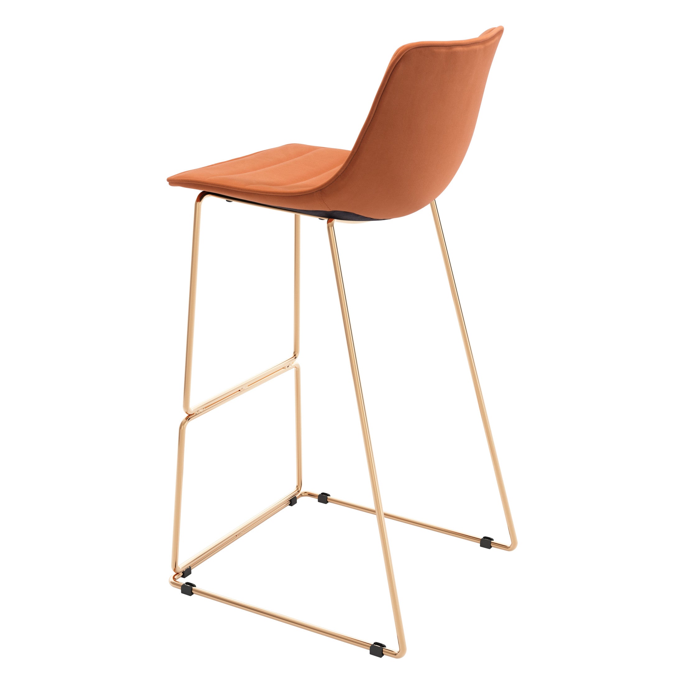 Adele Barstool (Set of 2) Orange & Gold