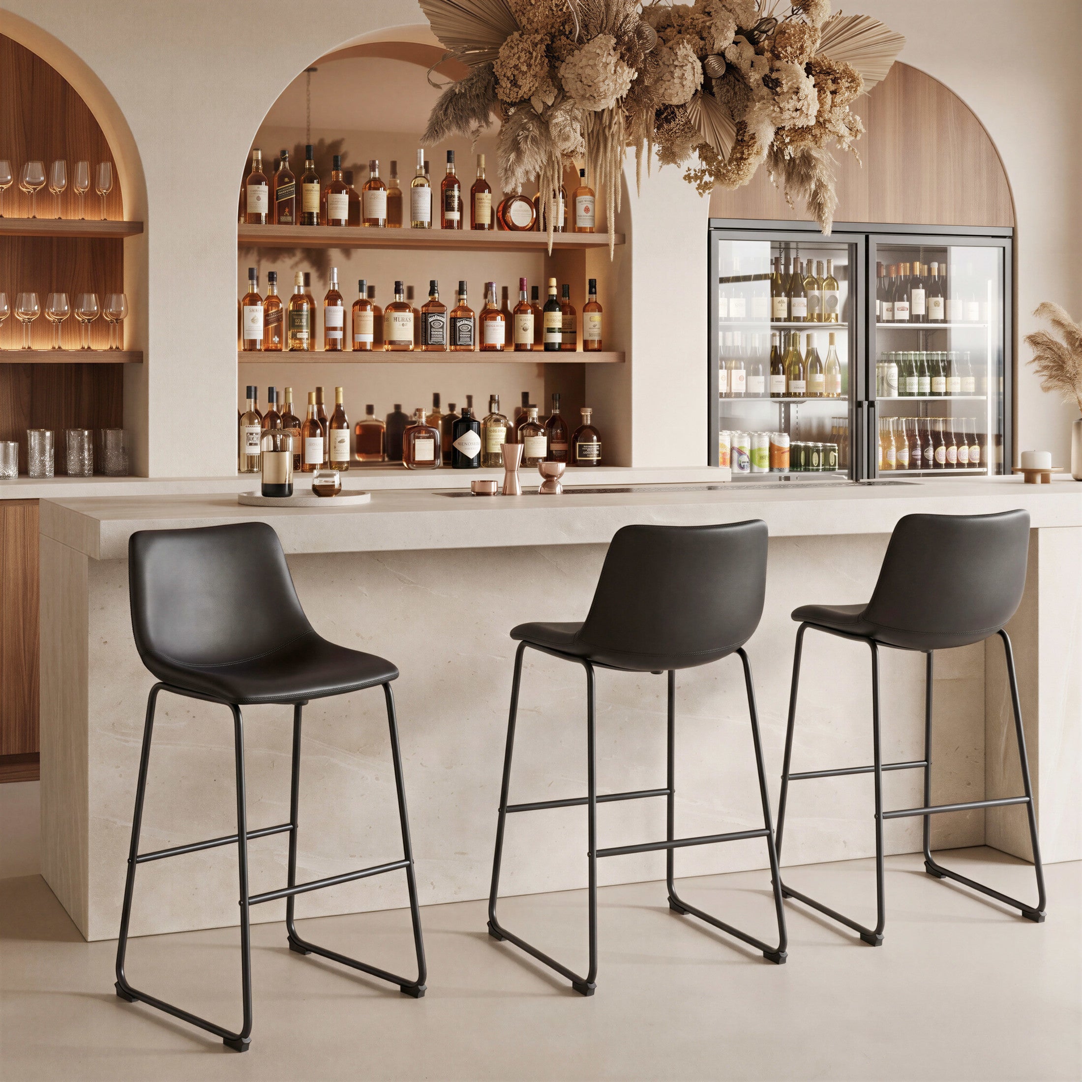 Smart Barstool (Set of 2) Black