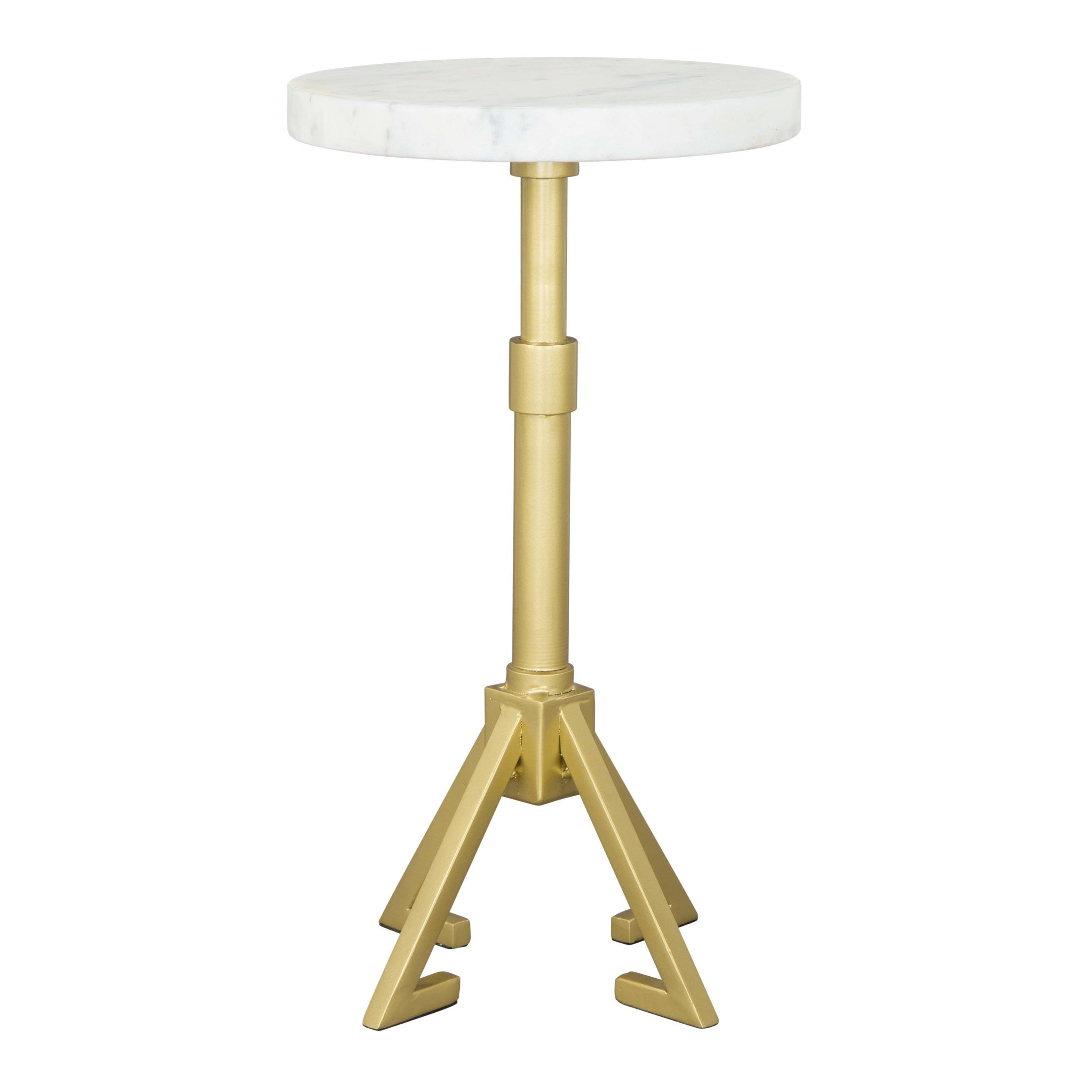 Maurice Side Table White & Gold
