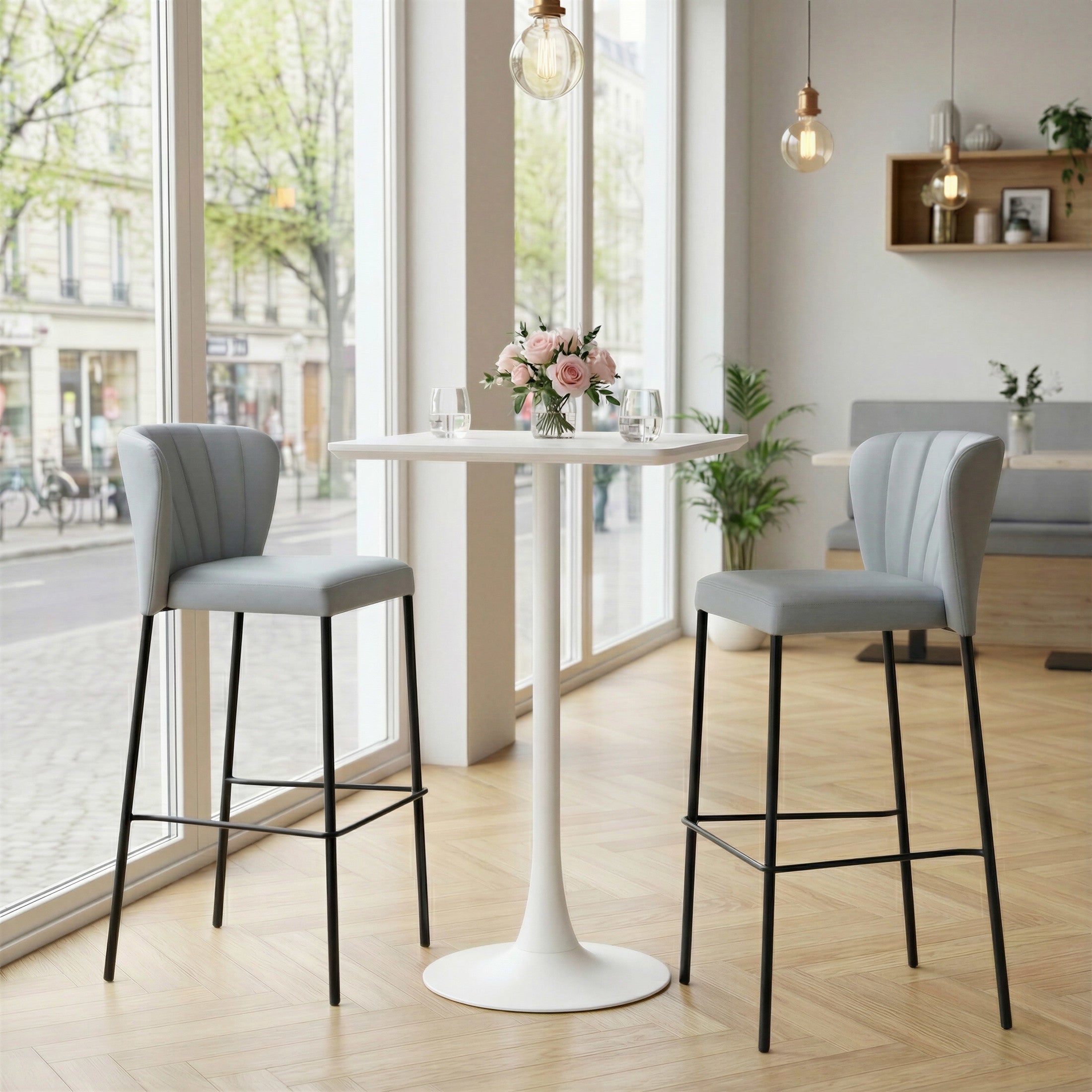 Linz Barstool (Set of 2) Gray