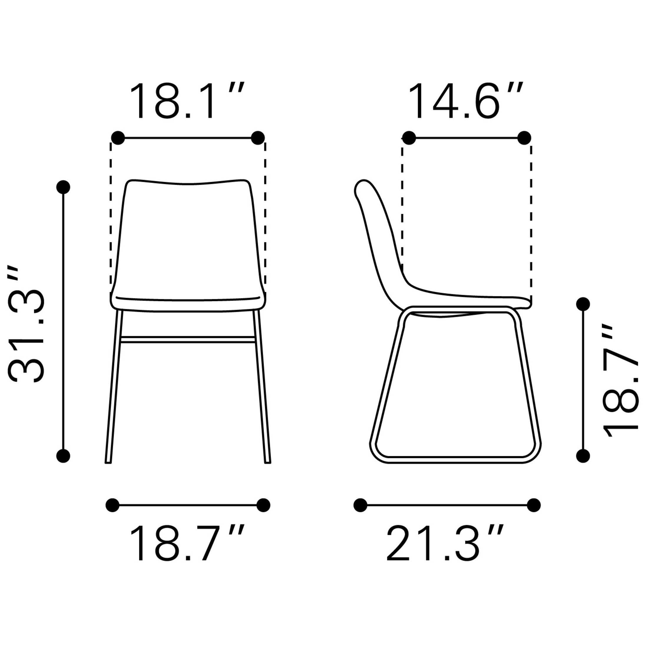 Smart Dining Chair (Set of 2) Vintage Espresso