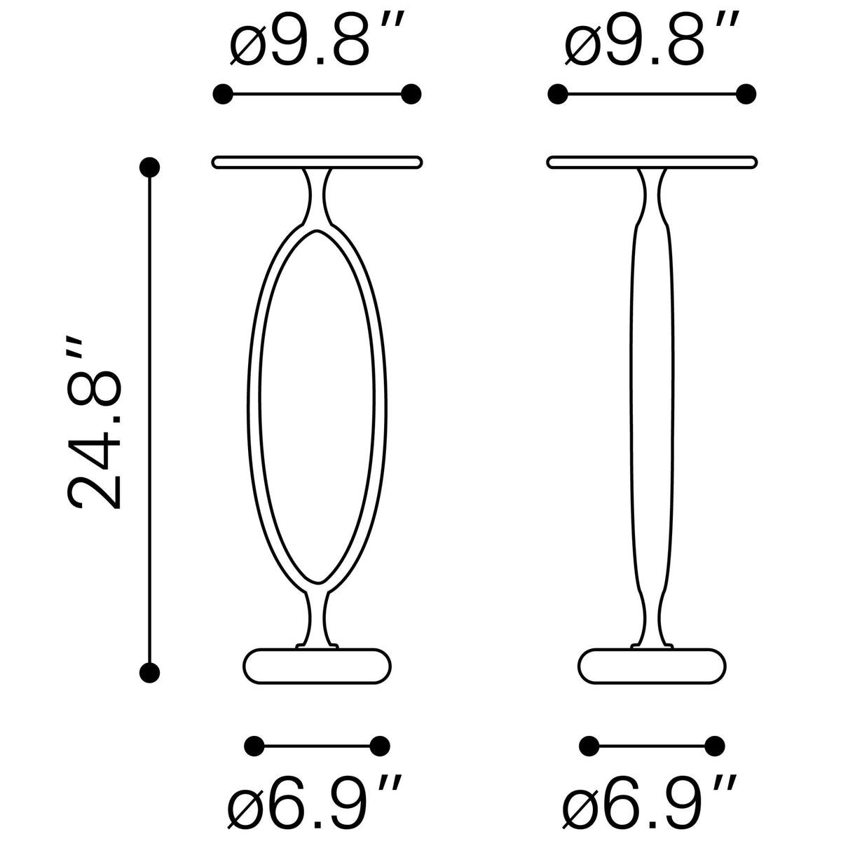 Bonita Accent Table Bronze