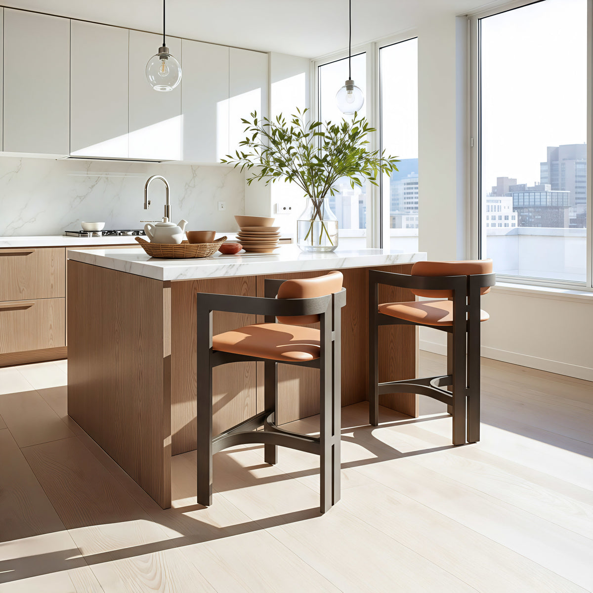 Shaili Counter Stool Brown
