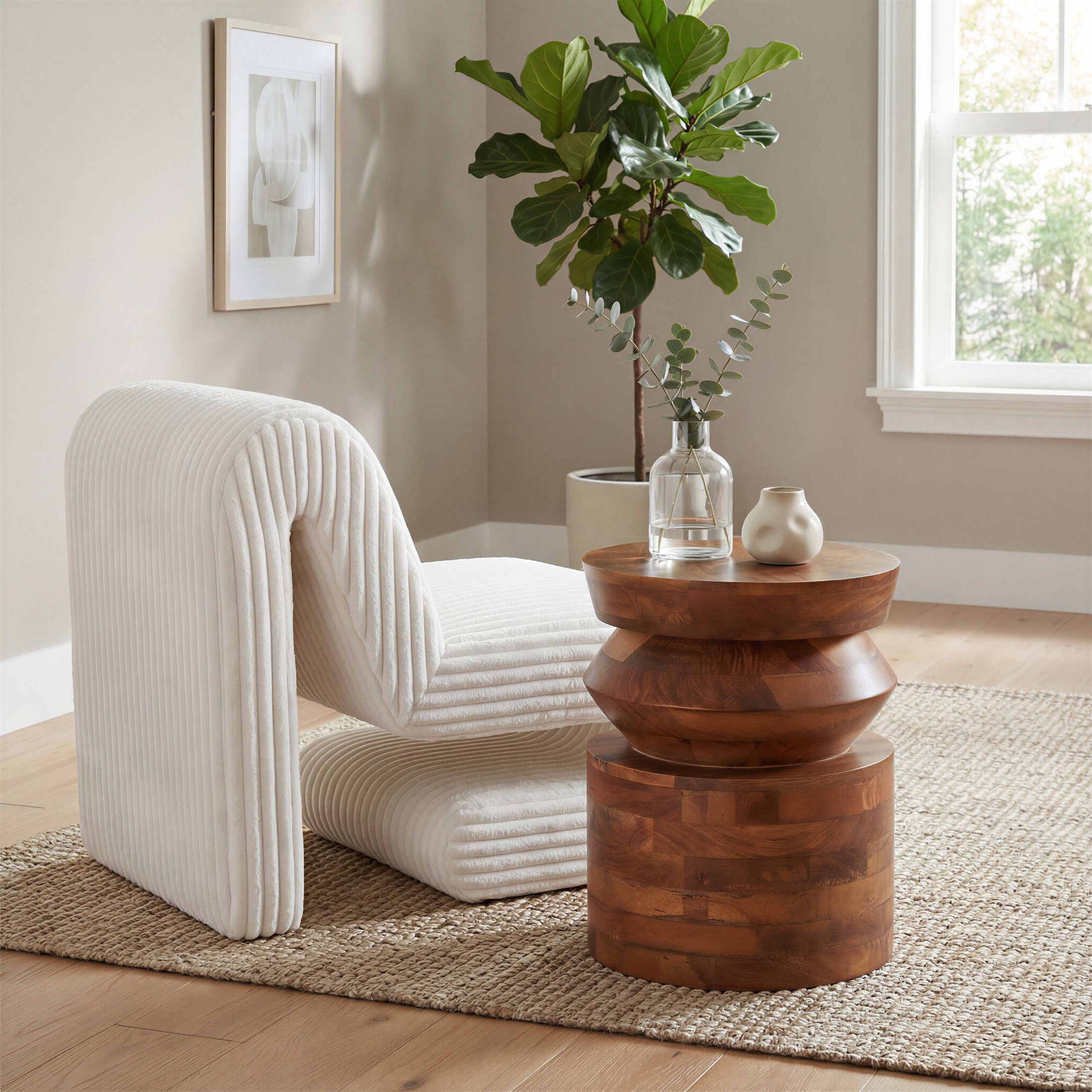 Opam Accent Chair White