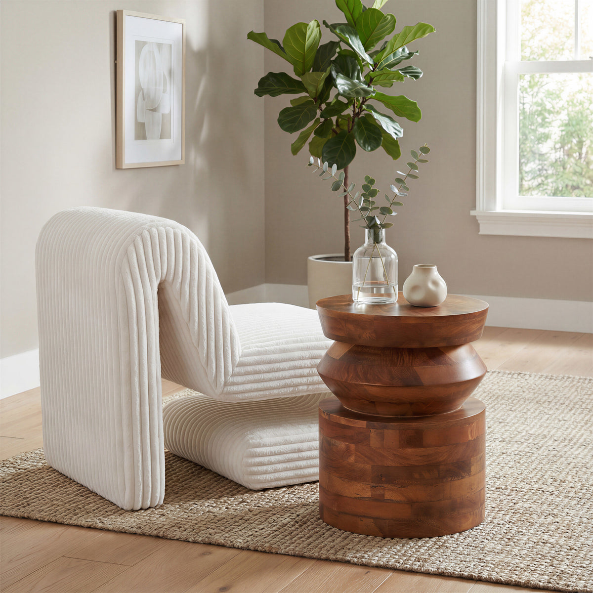 Opam Accent Chair White