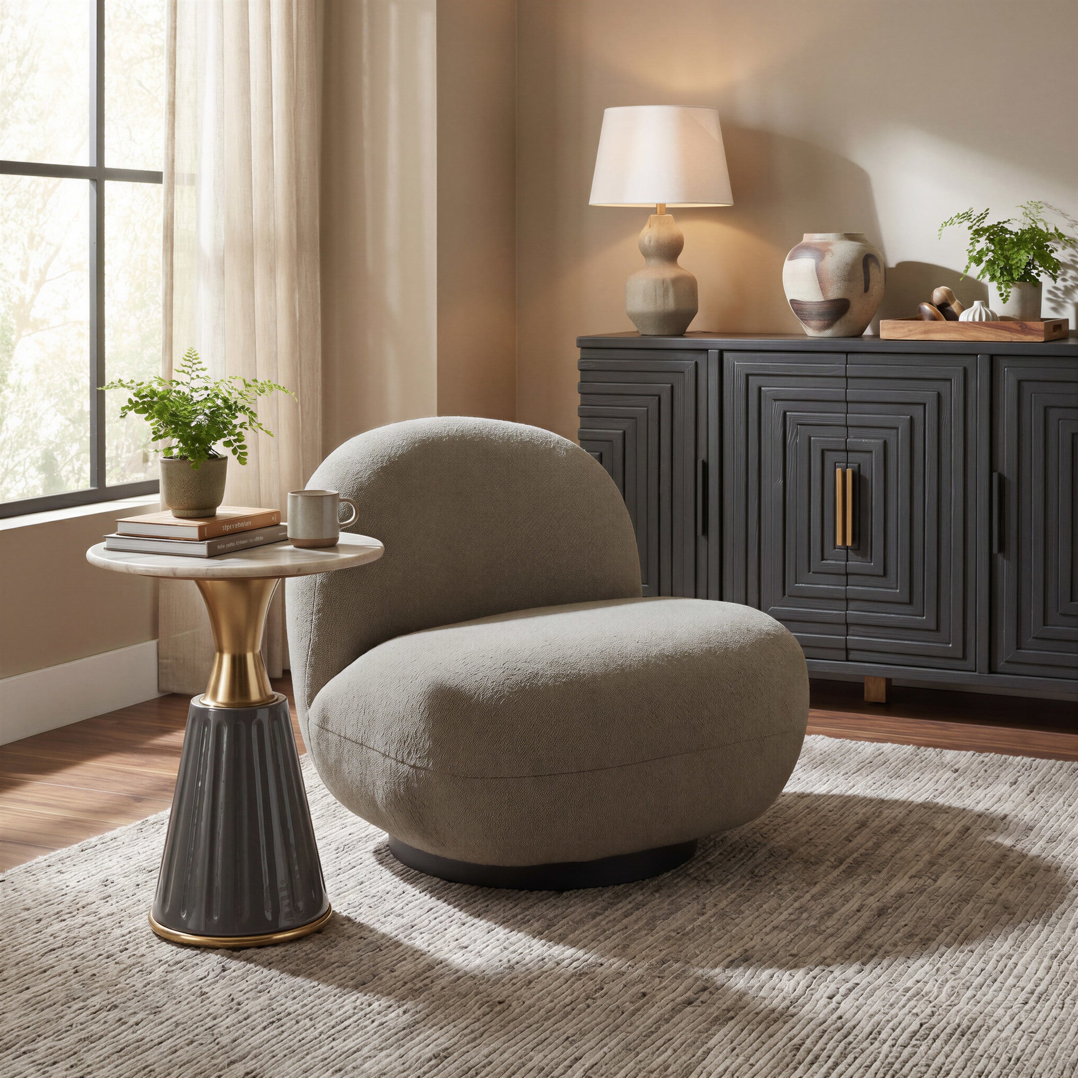 Myanmar Accent Chair Olive Green