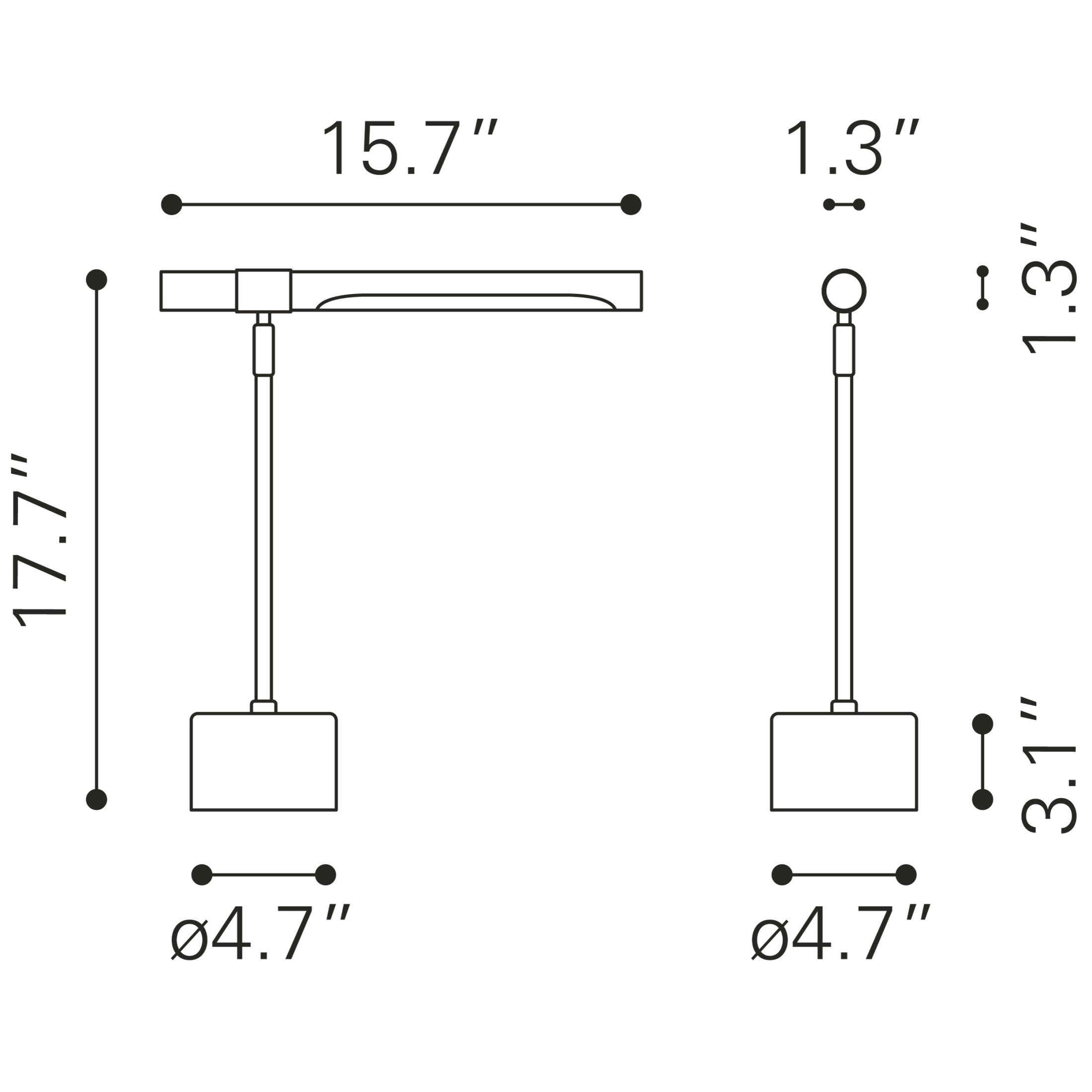 Kippy Table Lamp Brown & Brass