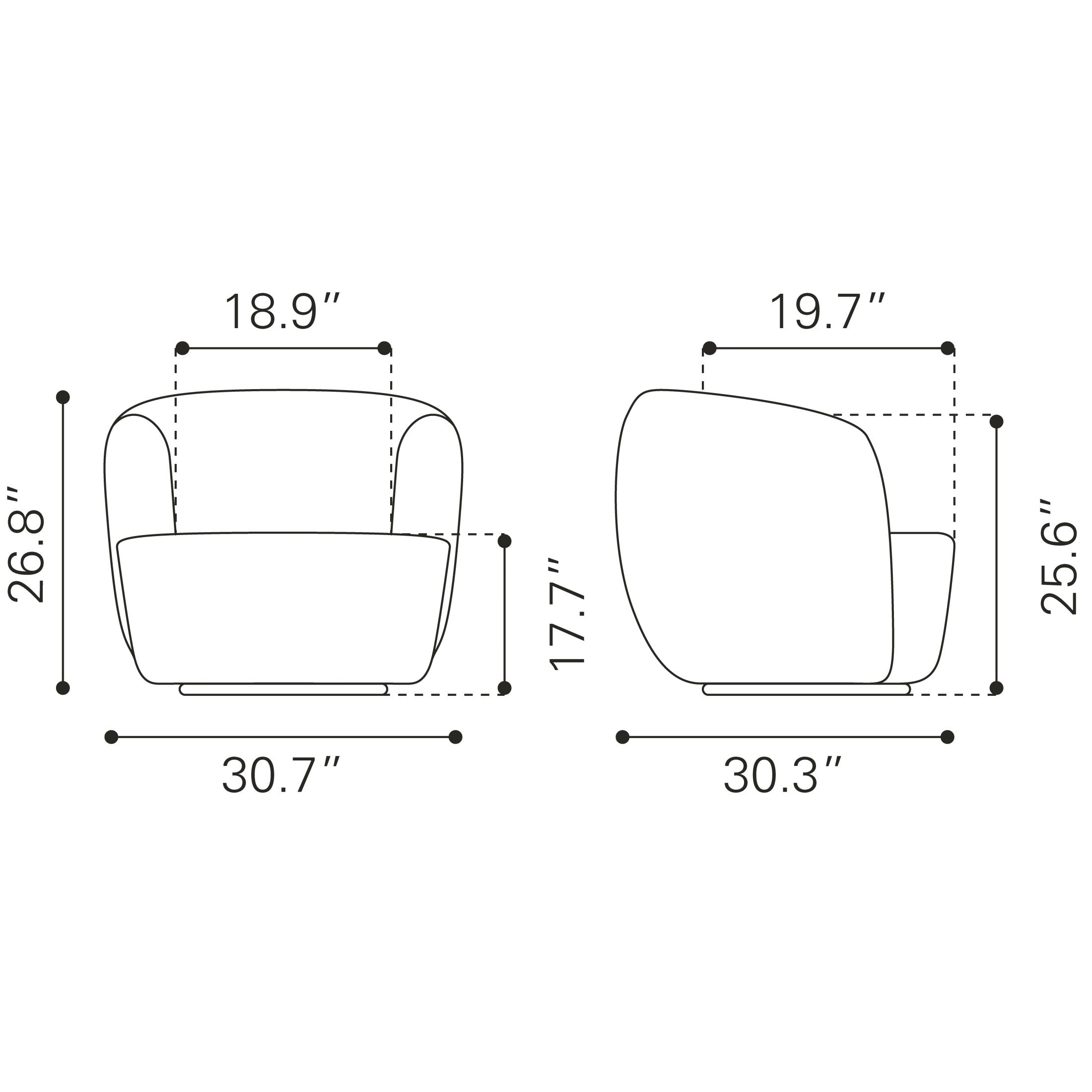 Govan Swivel Chair Brown