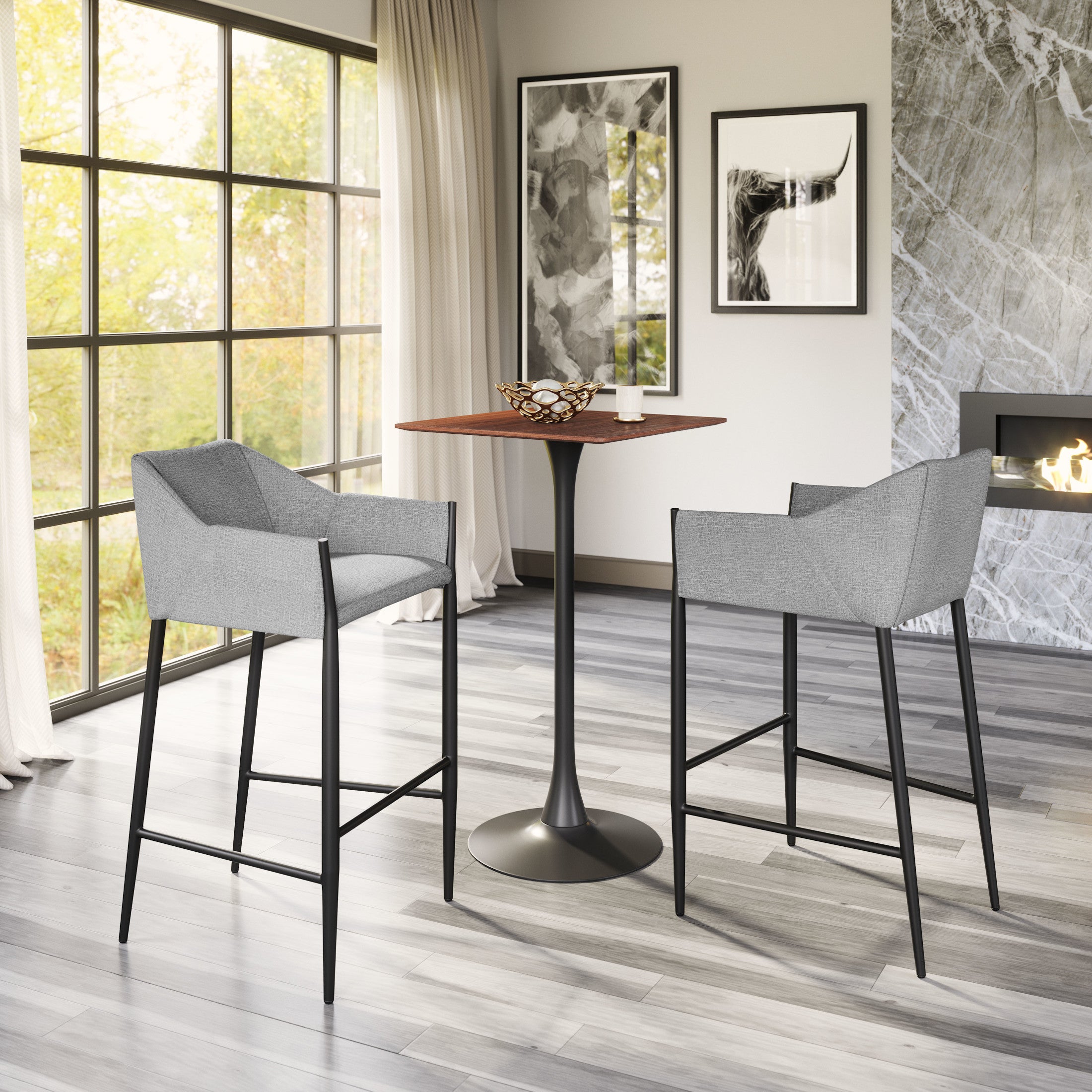 Andover Barstool Slate Gray