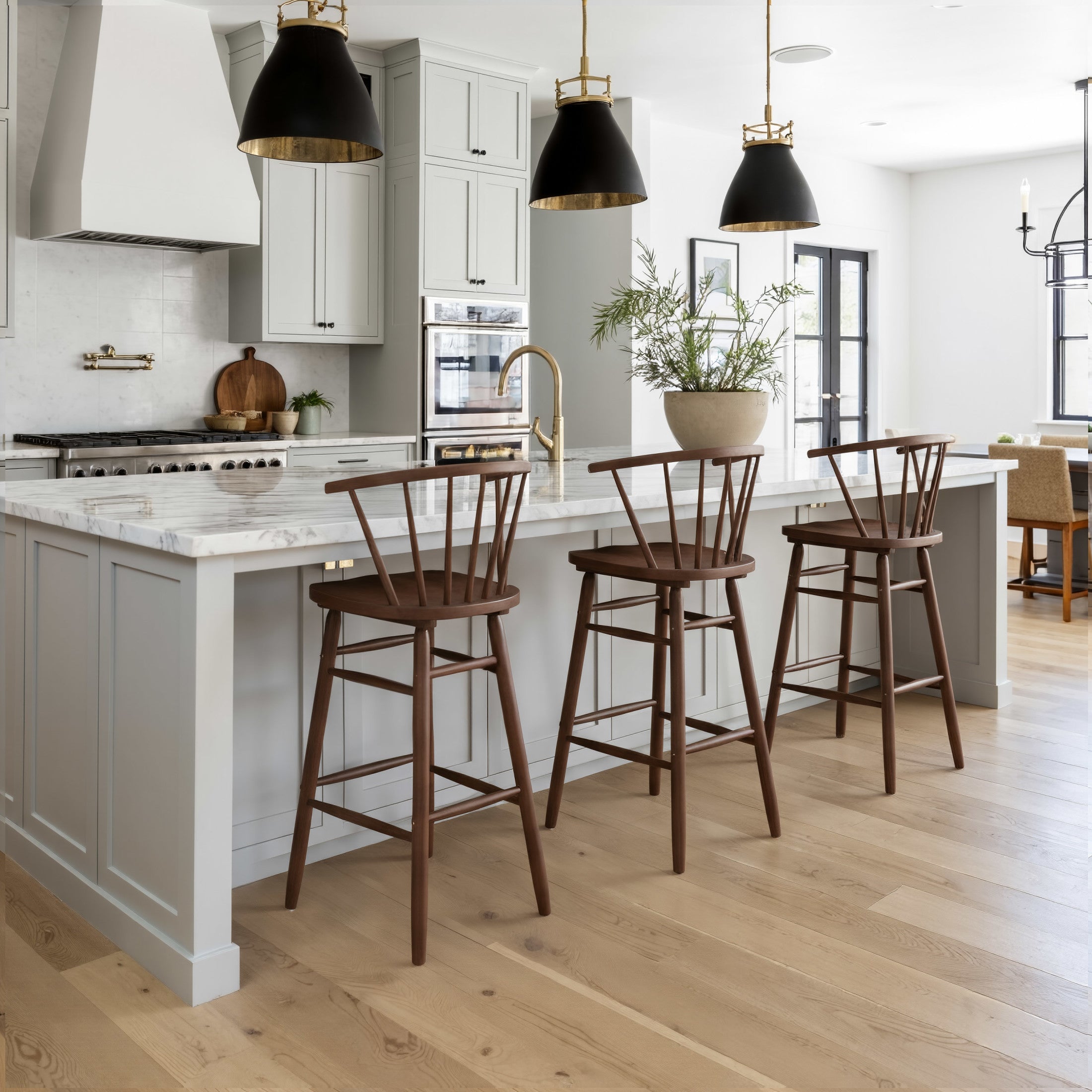 Stenger Barstool (Set of 2) Walnut